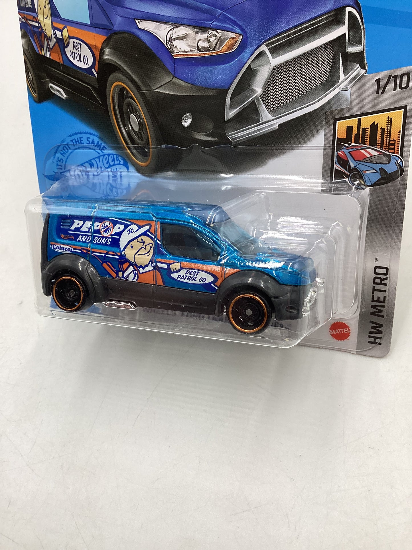 2021 Hot Wheels #7 Ford Transit Connect Blue 31i