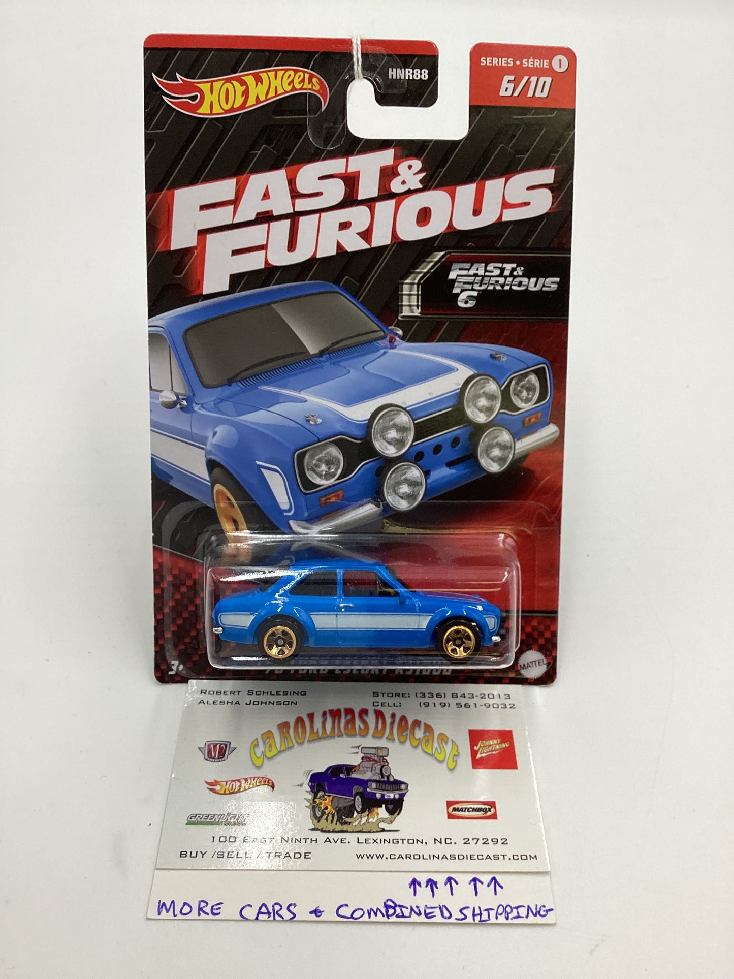 Hot Wheels Fast and Furious Series 1  #6 70 Ford Escort RS 1600 70E