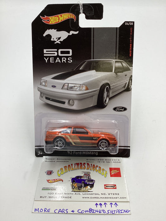 Hot Wheels Mustang 50 Years #4 92 Ford Mustang Orange 153D