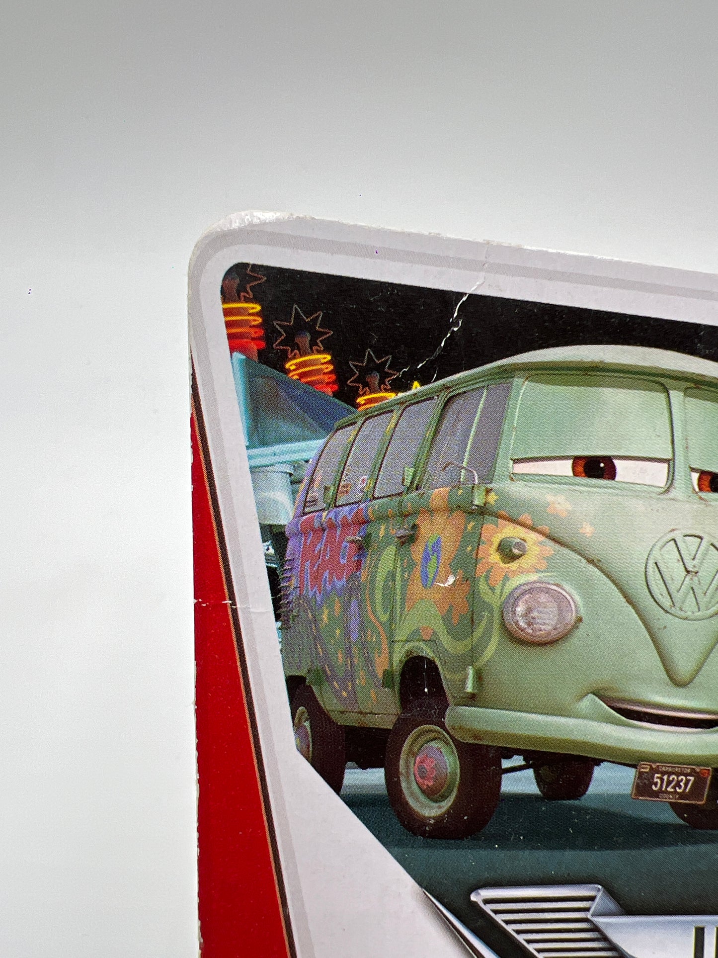 Disney Pixar The World Of Cars Radiator Springs #10 Fillmore Green Card Not Perfect 141D