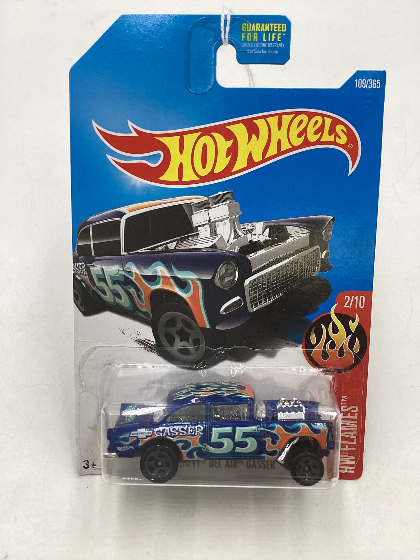 2017 Hot wheels #109 1955 Chevy Bel Air Gasser Blue 9D