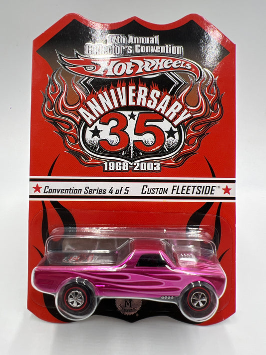 2003 Hot Wheels 17th Annual Collectors Convention #456/10000 Custom Fleetside Pink W/Protector