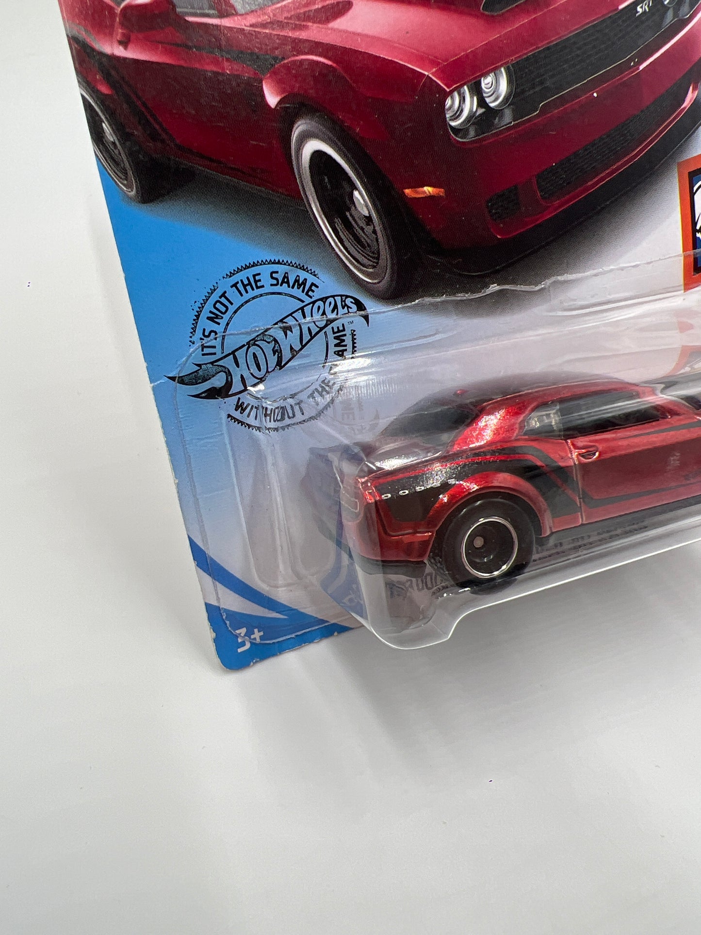 2019 Hot Wheels Super Treasure Hunt #194 18 Dodge Challenger SRT Demon Red W/Protector