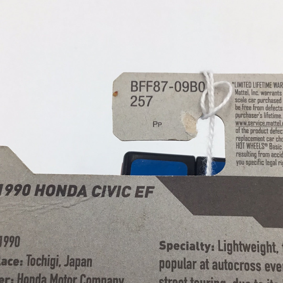 2014 Hot Wheels #30 1990 Honda Civic EF (BAD CARD)