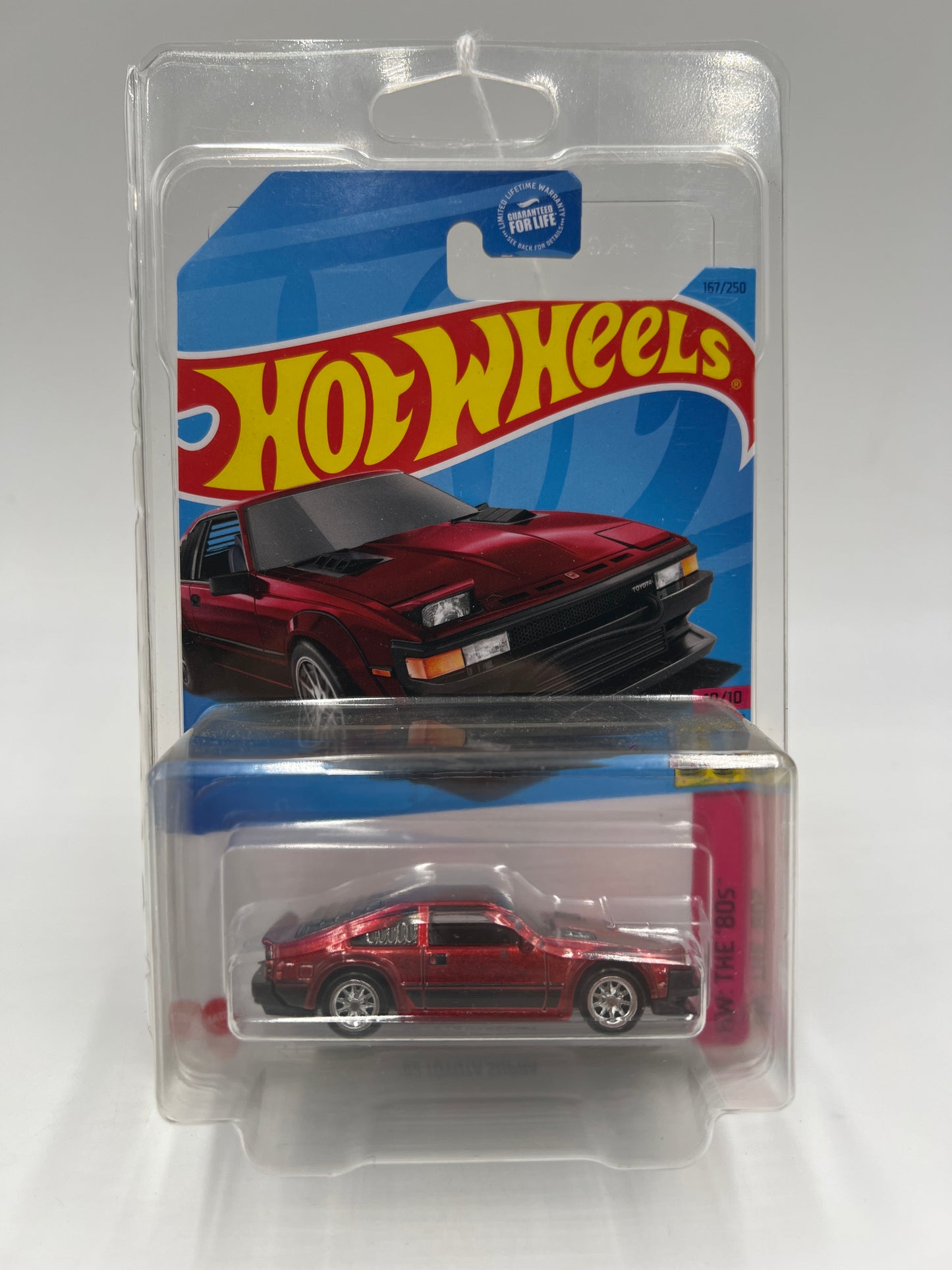 2023 Hot Wheels Super Treasure Hunt #167 82 Toyota Supra Red W/Protector