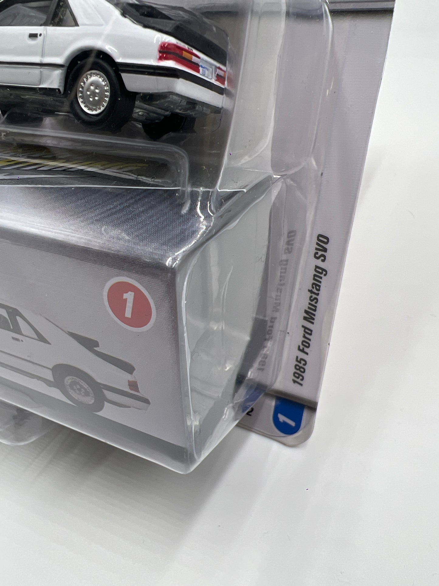 Johnny Lightning Storage Tin Release 2 Version B 1985 Ford Mustang SVO White 229C