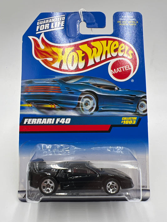 1999 Hot Wheels Collector #1003 Ferrari F40 Black SR