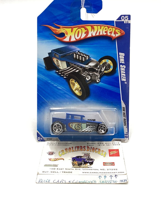 2010 Hot Wheels Hot Rods #143 Bone Shaker blue goidyear eagle tires Walmart Exclusive 236B