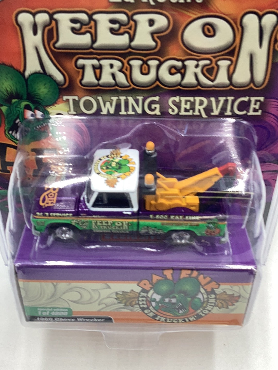 Johnny Lightning 1966 Chevy Wrecker Rat Fink MiJo exclusive 232F