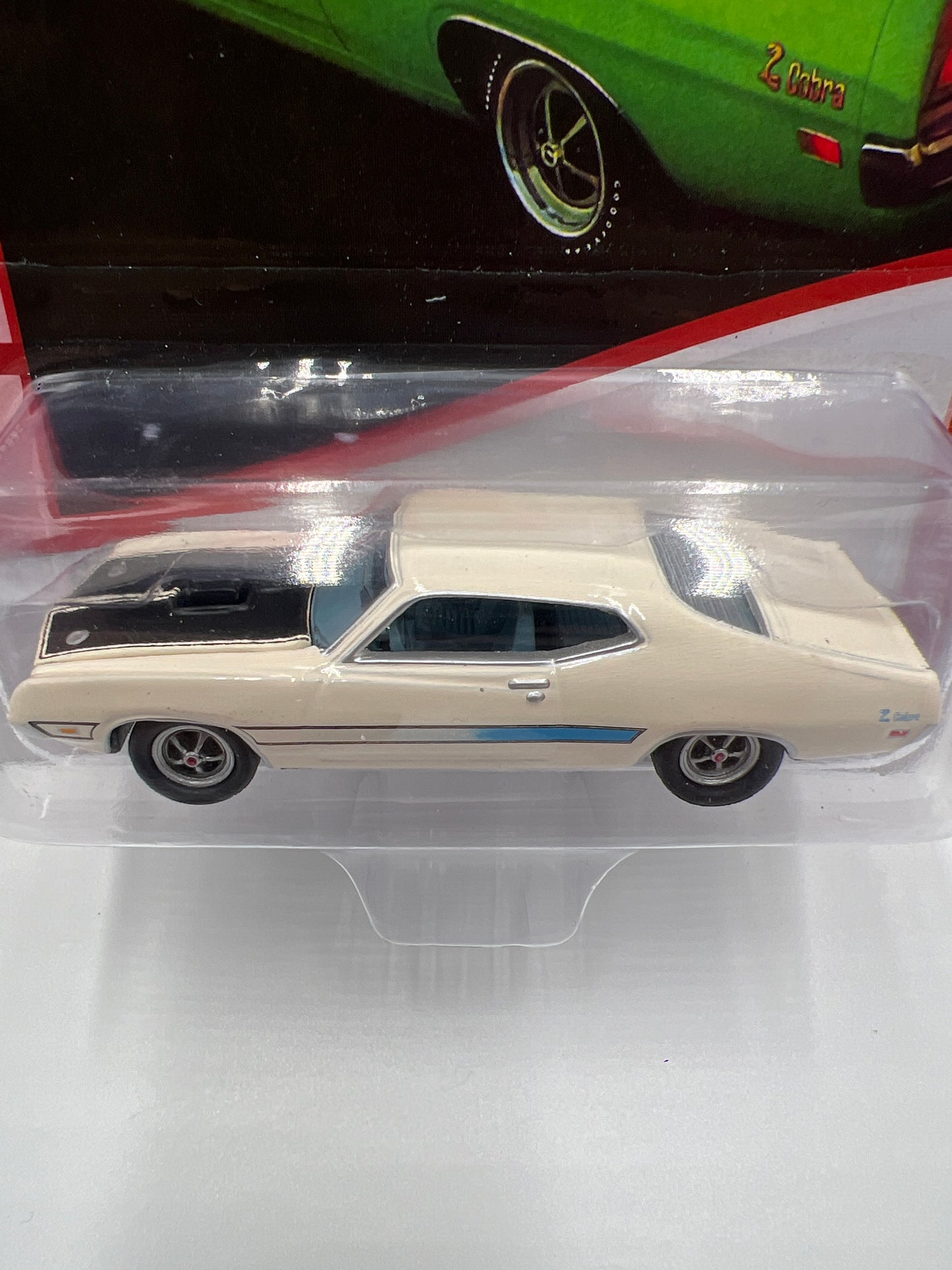 Johnny Lightning Muscle Cars U.S.A Class of 1971 Release 2 Version B 1971 Ford Torino Cobra Wimbledon White 232B