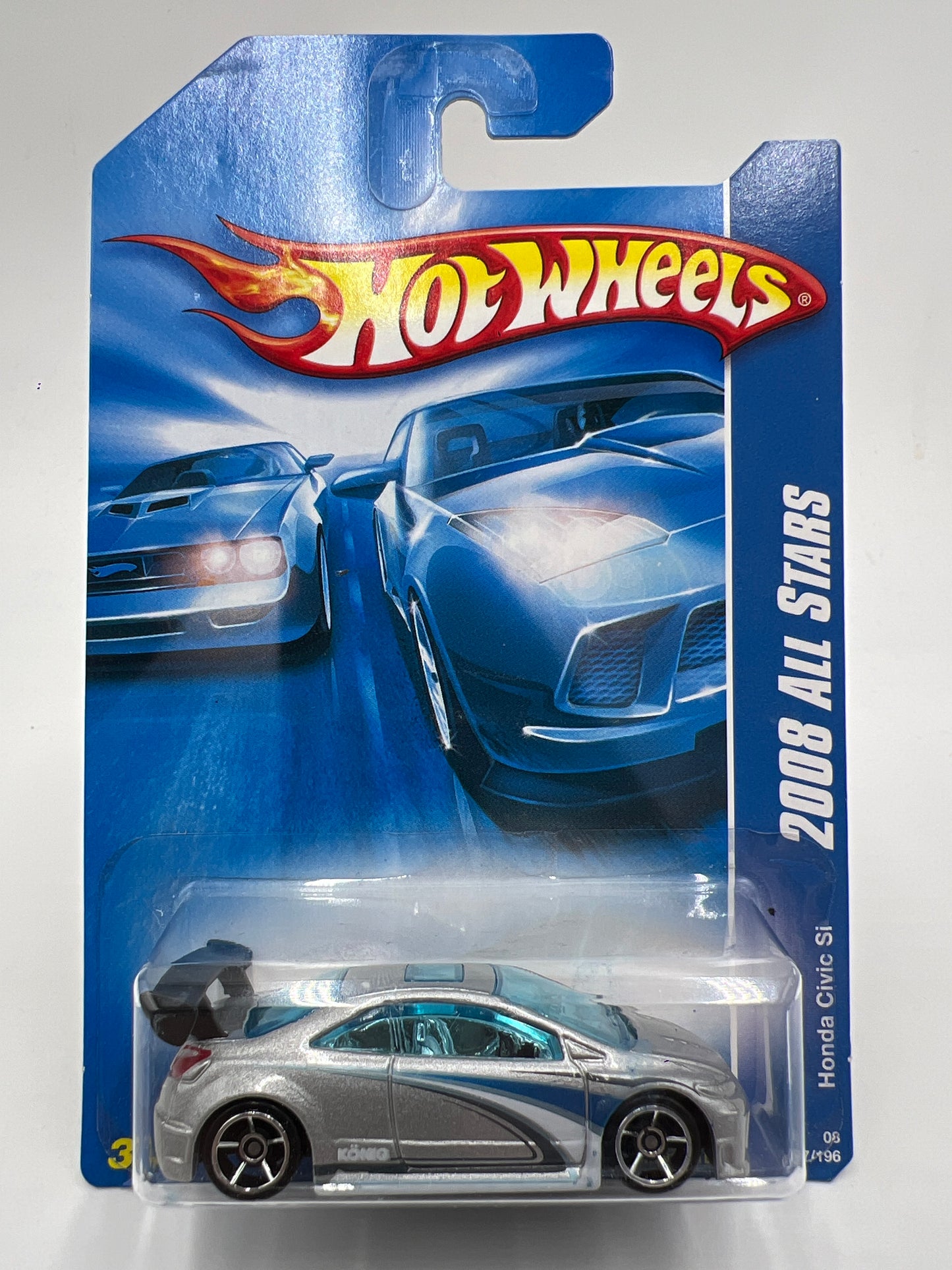 2008 Hot Wheels All Stars #47 Kmart Exclusive Honda Civic Si Silver W/Protector SR