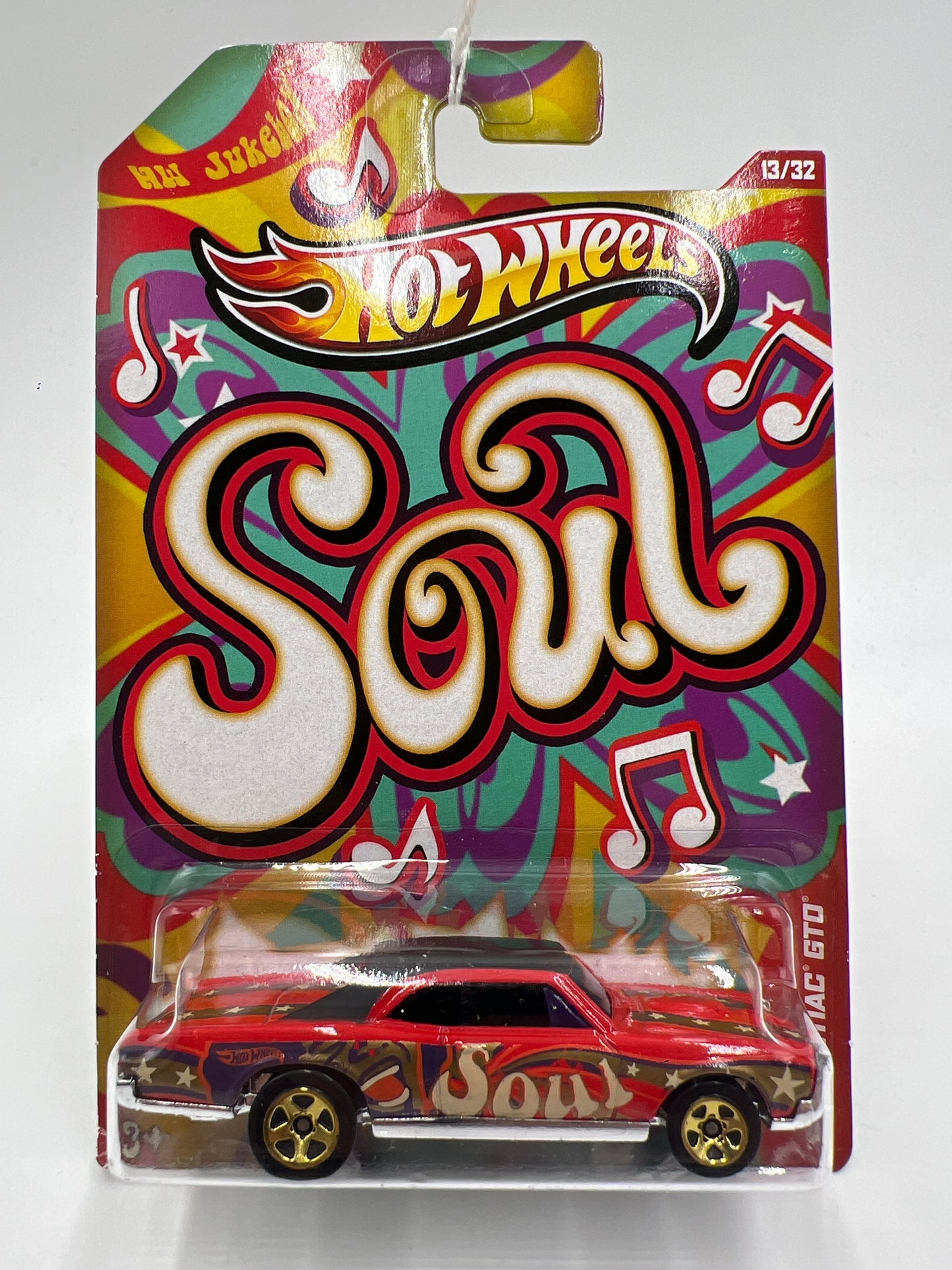 Hot Wheels Jukebox Soul #13 67 Pontiac GTO Red 165C