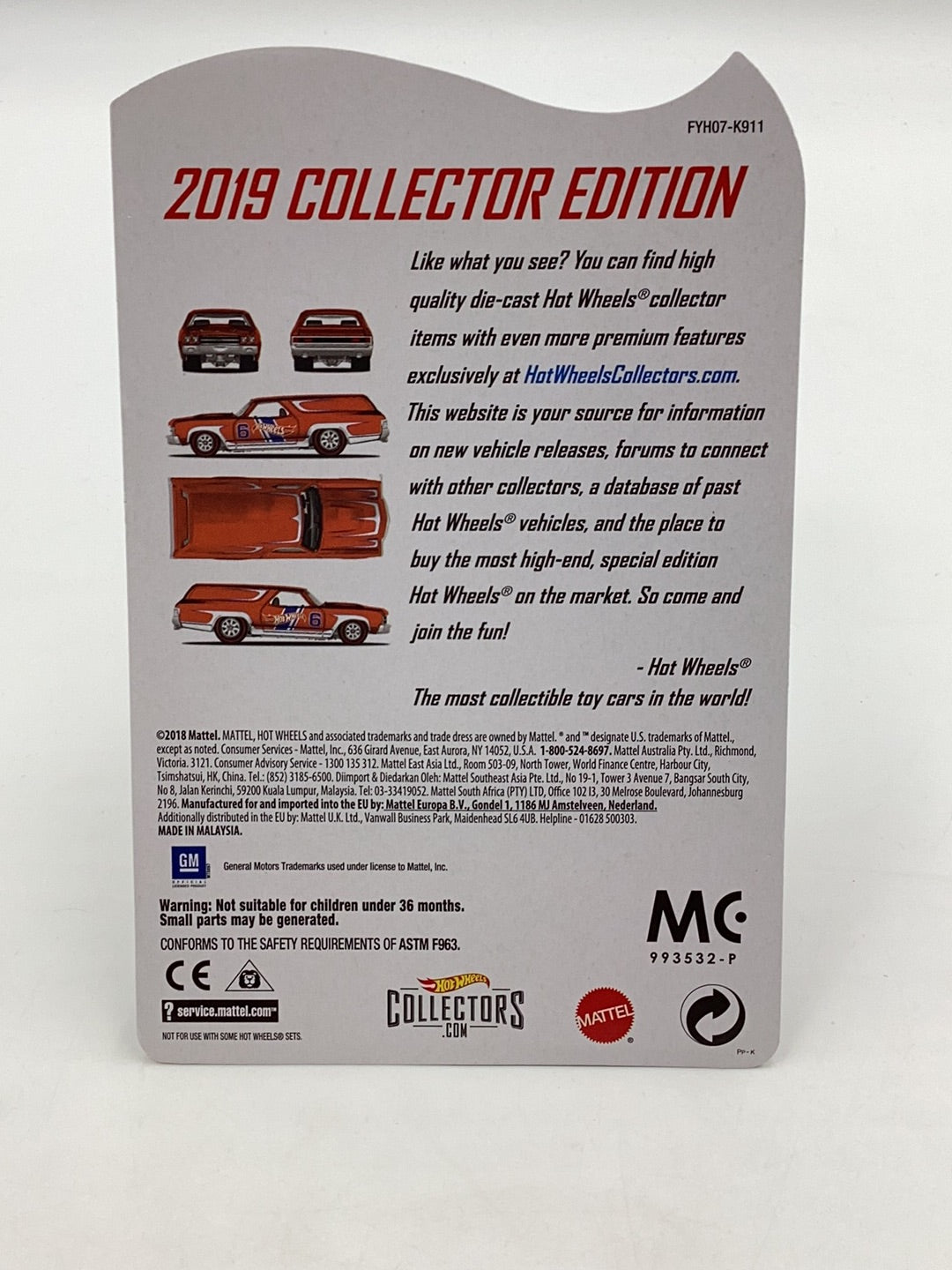 Hot wheels 2019 mail in collectors edition factory sealed sticker 70 Chevelle Delivery