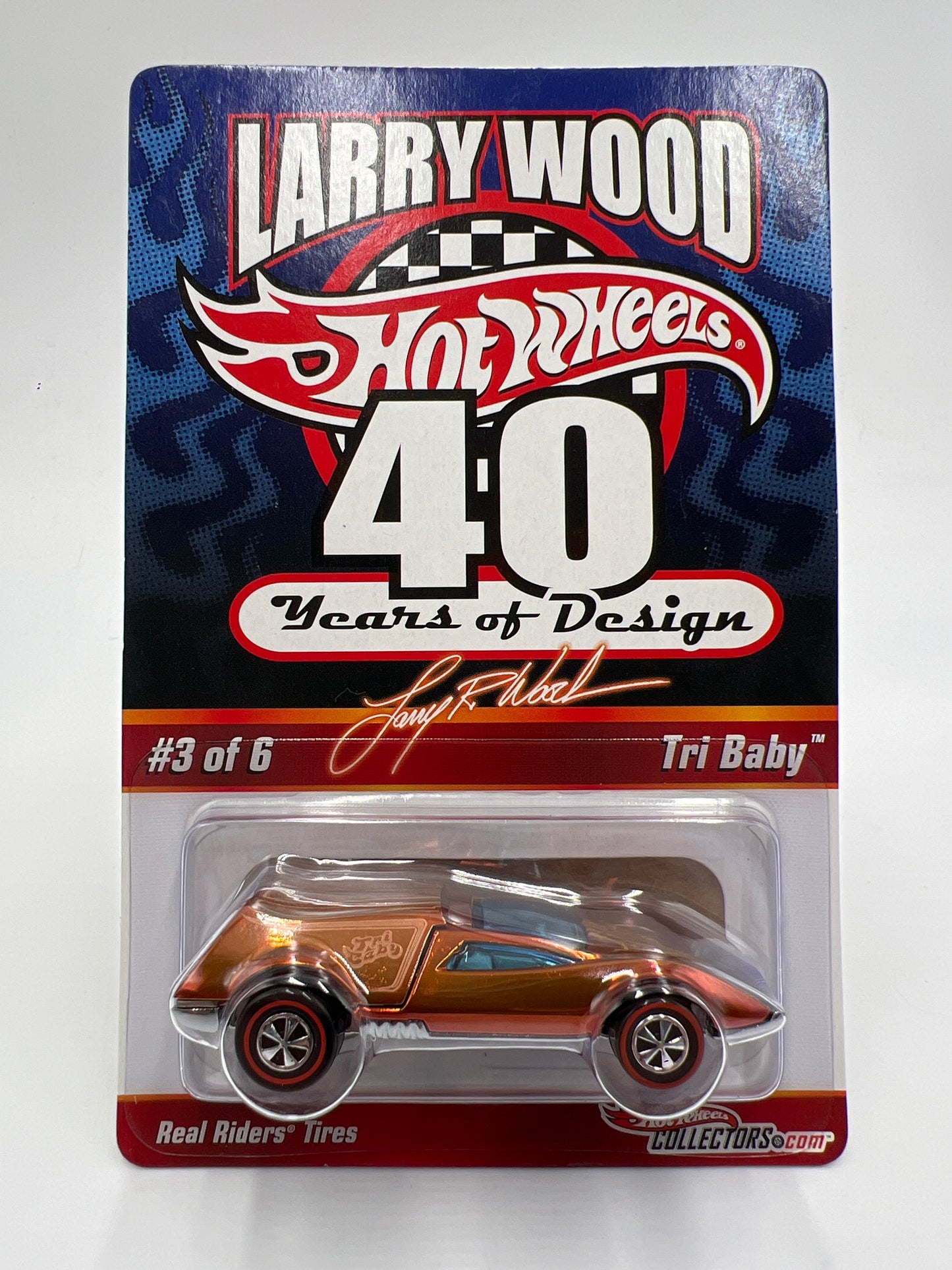 Hot Wheels RLC Larry Wood 40 Years of Design #2 2002/8500 Tri Baby Orange W/Protector