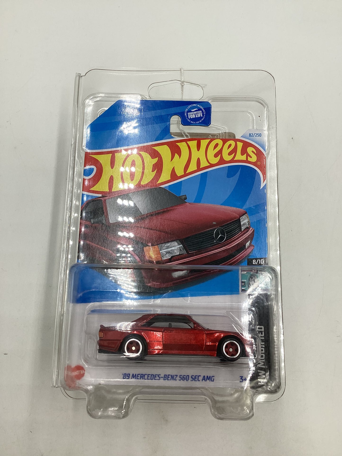 Hot Wheels Modified 82/250 89 Mercedes-Benz 560 SEC AMG Super Treasure Hunt with protector