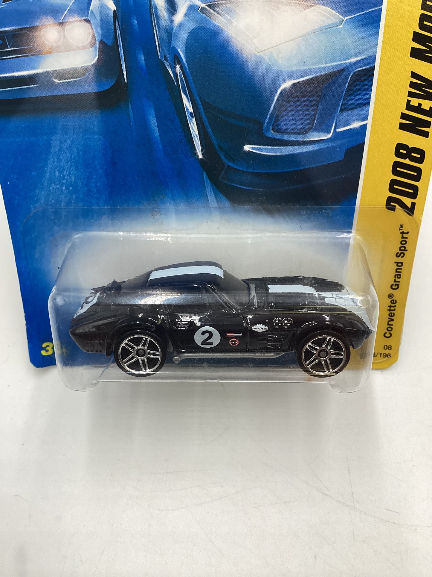 2008 Hot Wheels New Models #8 Corvette Grand Sport Black 1A