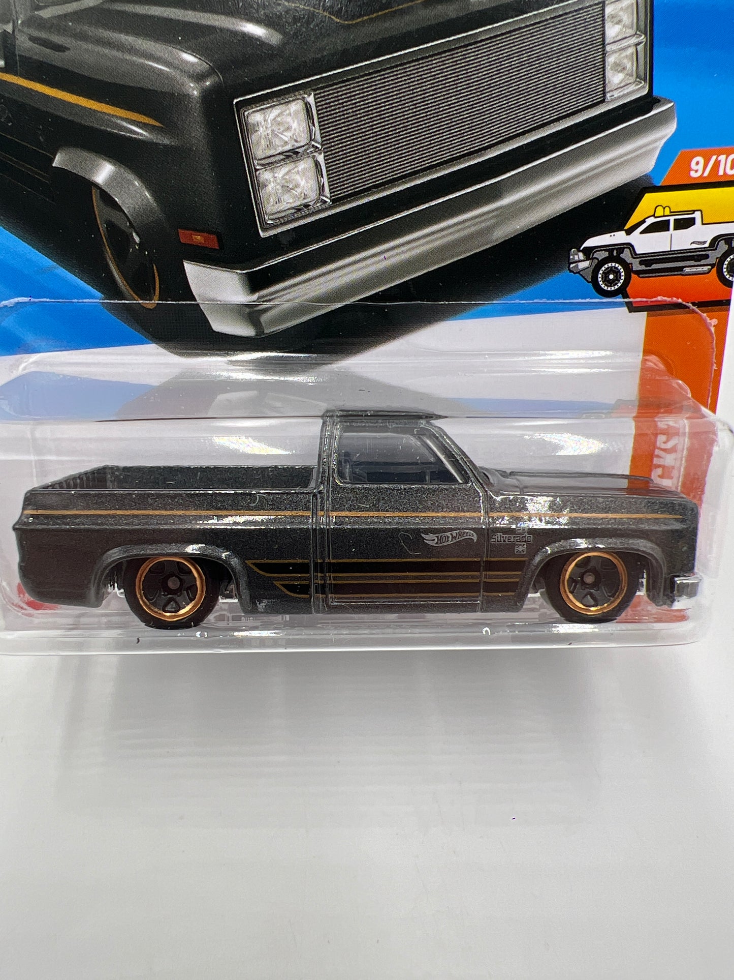 2025 Hot Wheels Q Case Hot Trucks #157 83 Chevy Silverado Dark Gray 16A