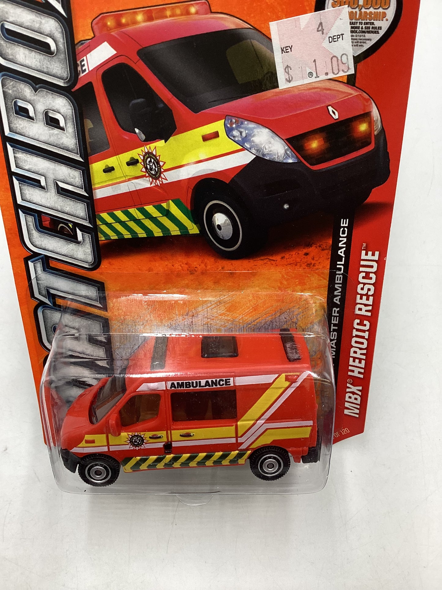 Matchbox MBX heroic Rescue #2 Renault Master Ambulance Red 206B