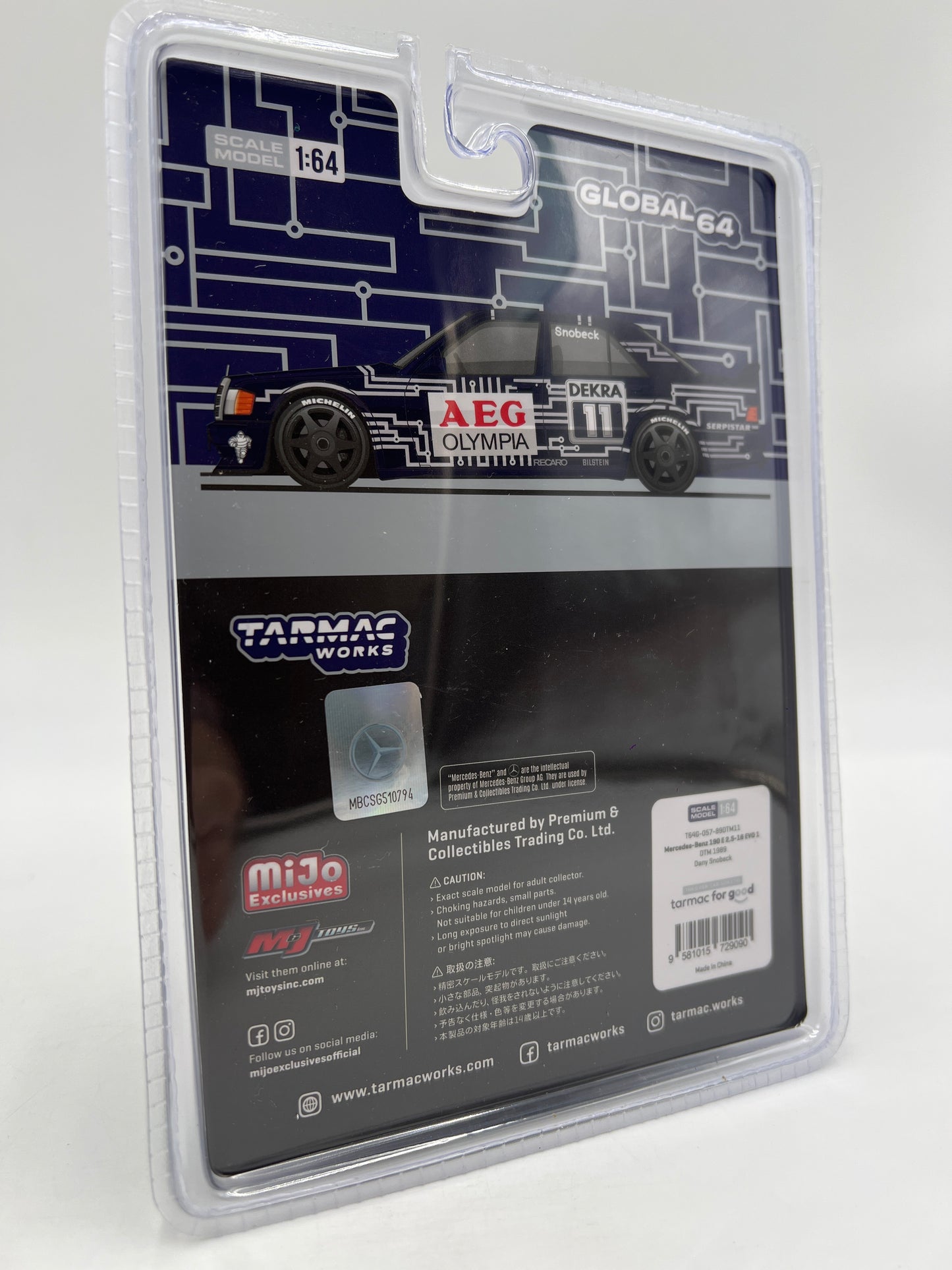 Tarmac Works Mijo Exclusives Mercedes-Benz 190 E 2.5-16 Evo 1 DTM 1989