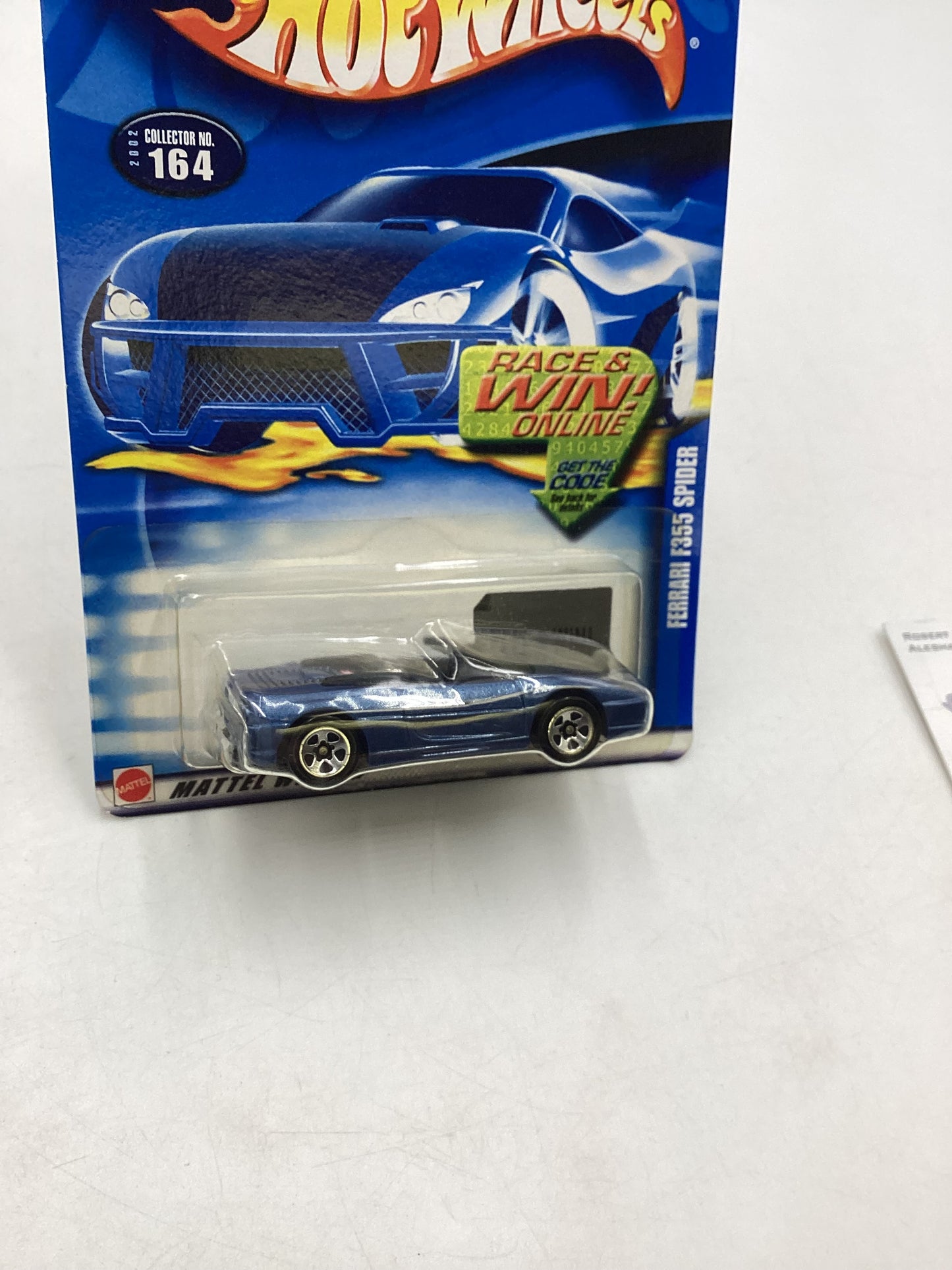 2002 Hot Wheels #164 Ferrari F355 Spider Blue