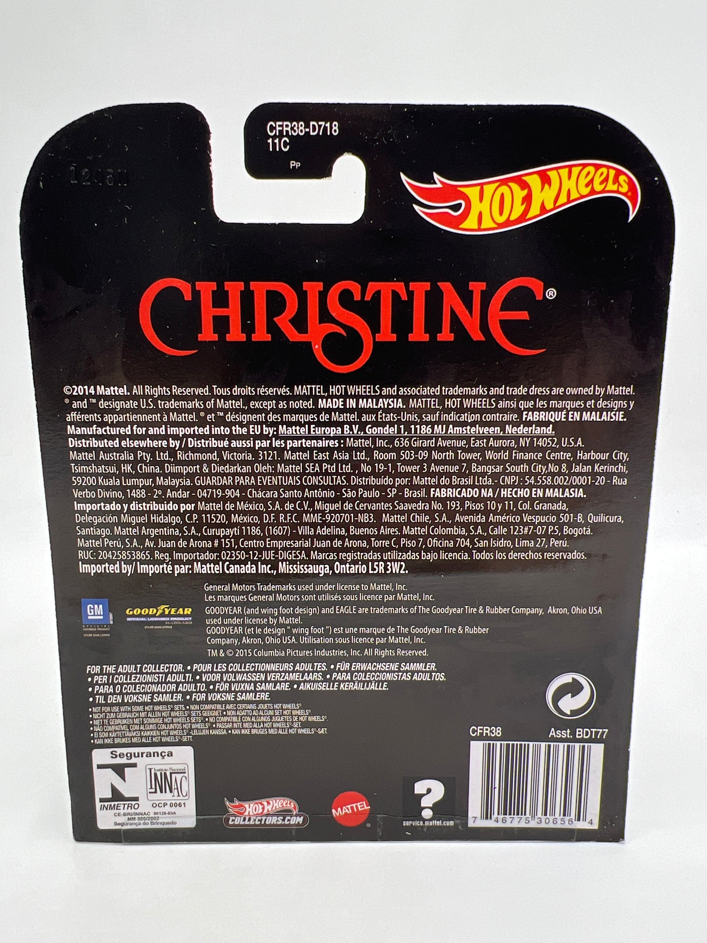 Hot Wheels Premium Retro Entertainment Christine 67 Camaro Blue W/Protector