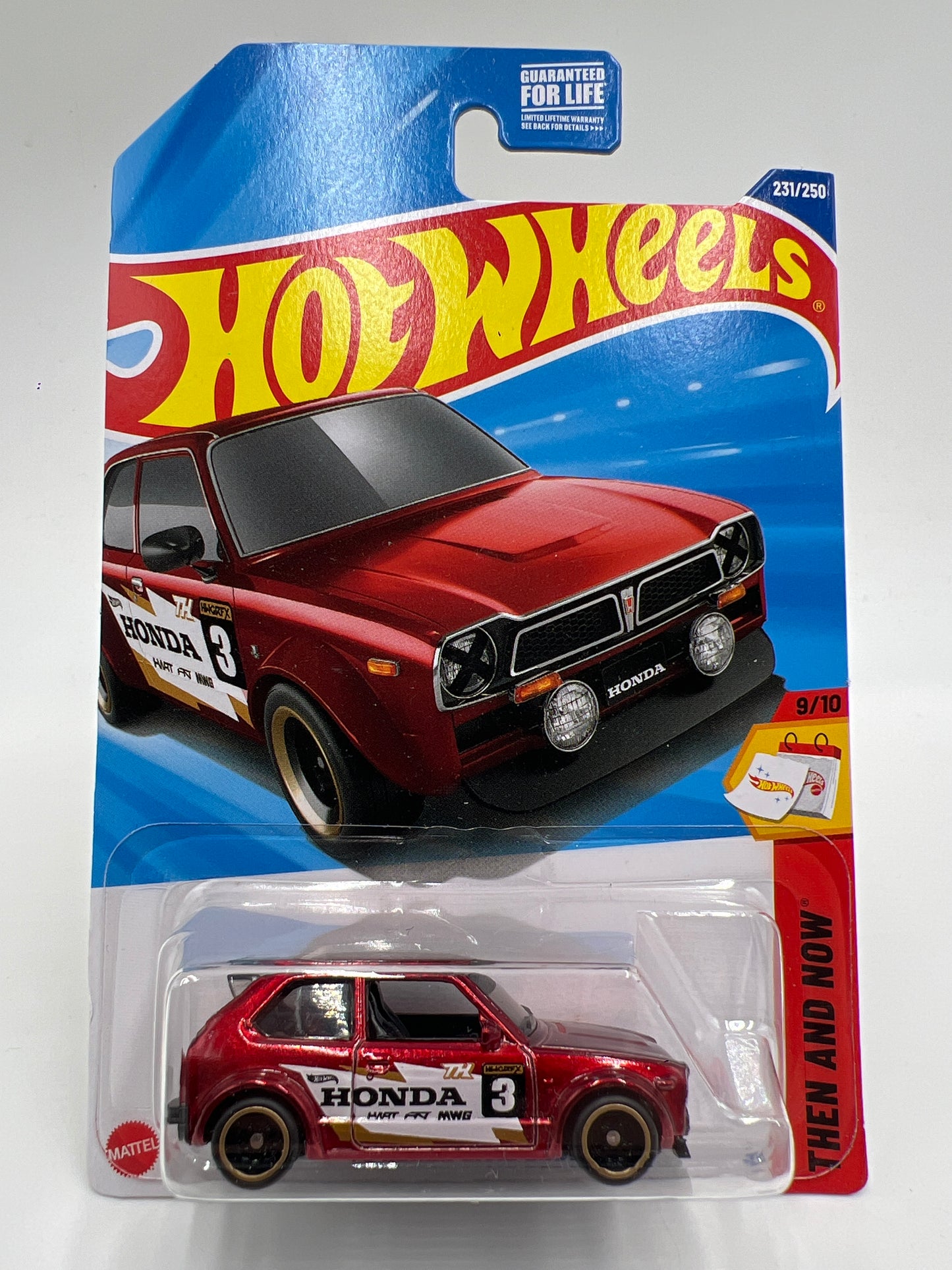 2025 Hot Wheels Super Treasure Hunt #231 73 Honda Civic Custom Red W/Protector