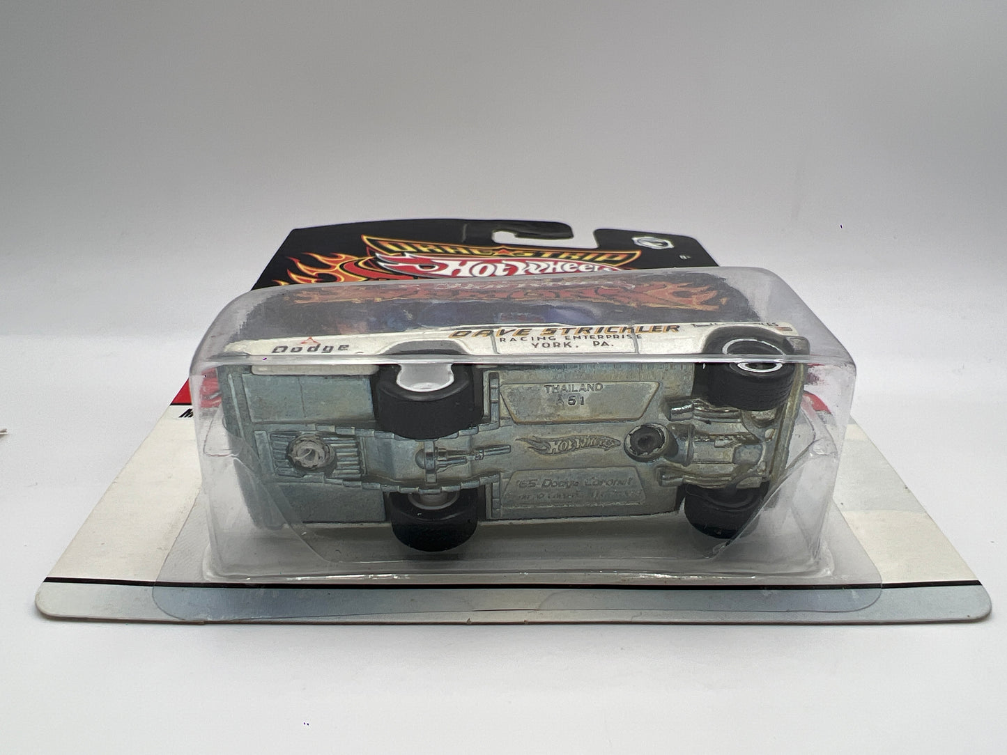Hot Wheels Drag Strip Demons #10 Dave Strickler 65 Coronet A/FX White W/Protector