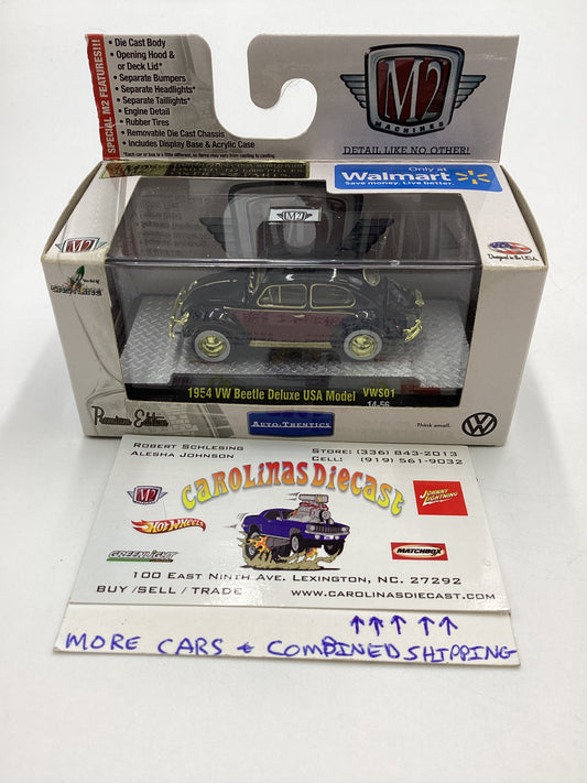 M2 Machines Walmart Exclusive 1954 VW Beetle Deluxe USA Model VWS01 Chase with protector (2)