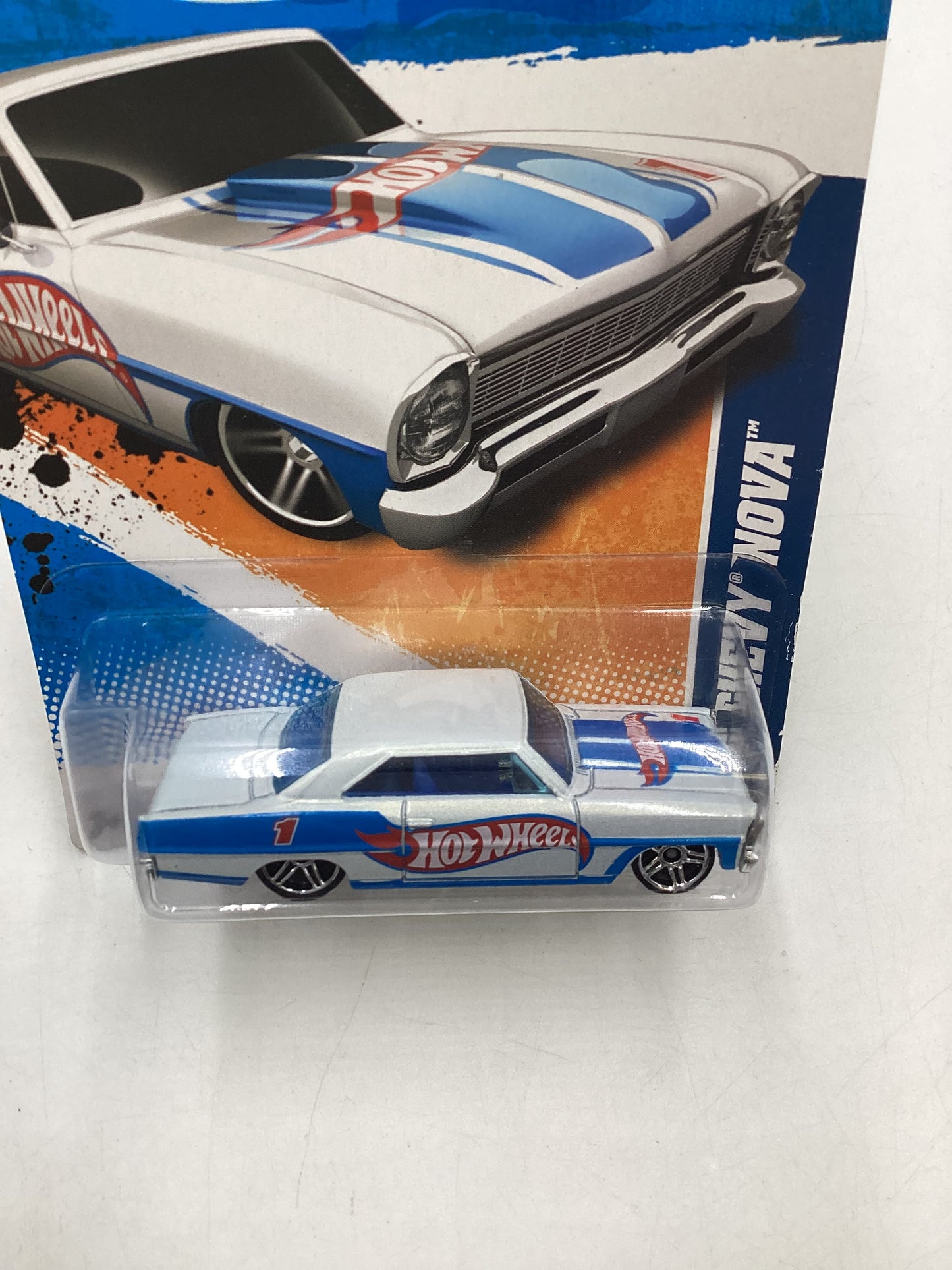 2011 Hot Wheels #154 66 Chevy Nova White