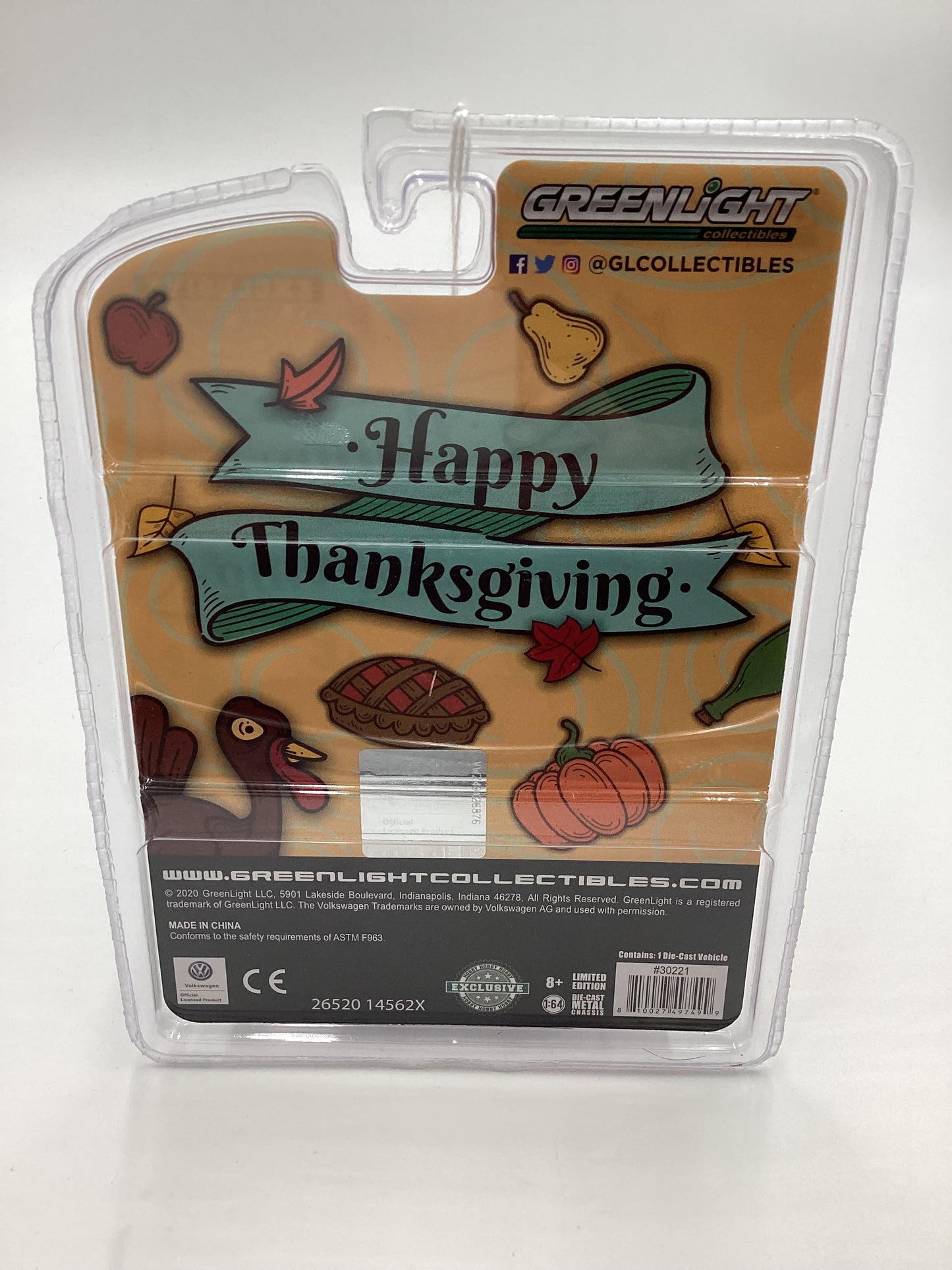 Greenlight Hobby Exclusive Happy Thanksgiving Volkswagen Panel Van 181G