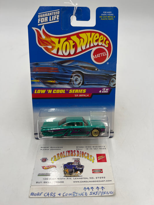 1998 Hot Wheels Low N Slow #698 59 Impala Green 16i