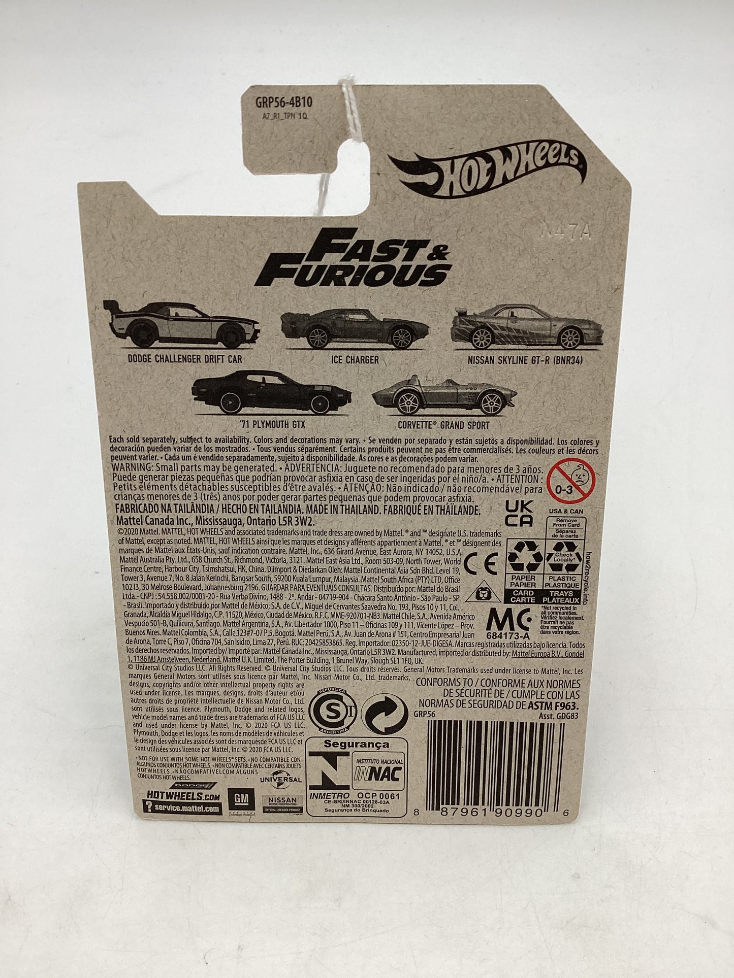 Hot wheels 2020 Fast and Furious 2 fast 2 furious Nissan skyline GT-R BNR34 with protector 73A