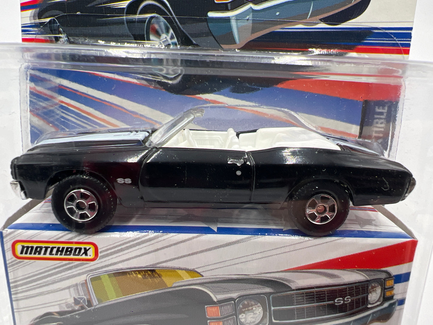 Matchbox Superfast America #13 1971 Chevelle SS Convertible Black 173C