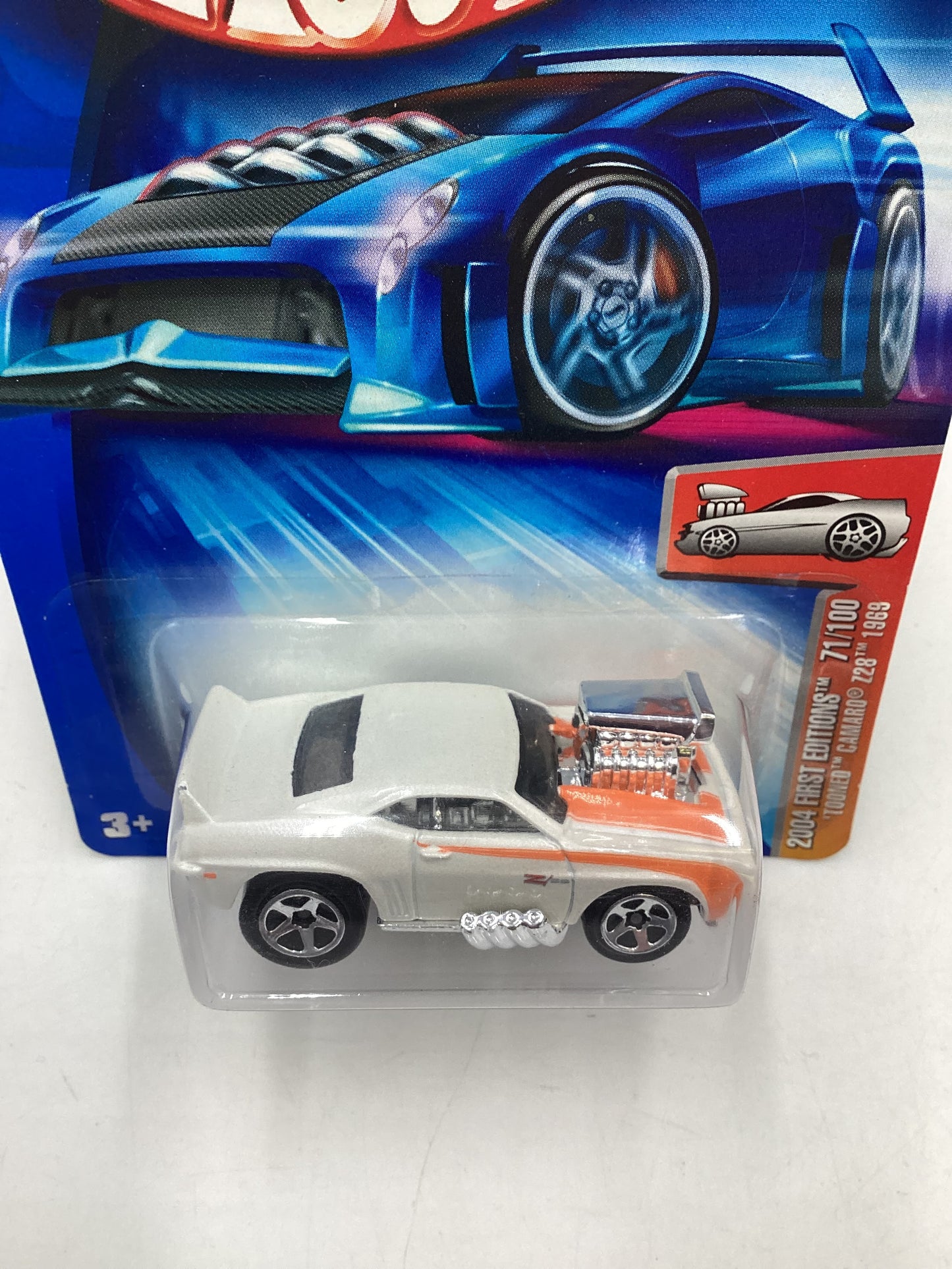 2004 Hot Wheels #071 Kmart Exclusive White Tooned Camaro Z28 236D