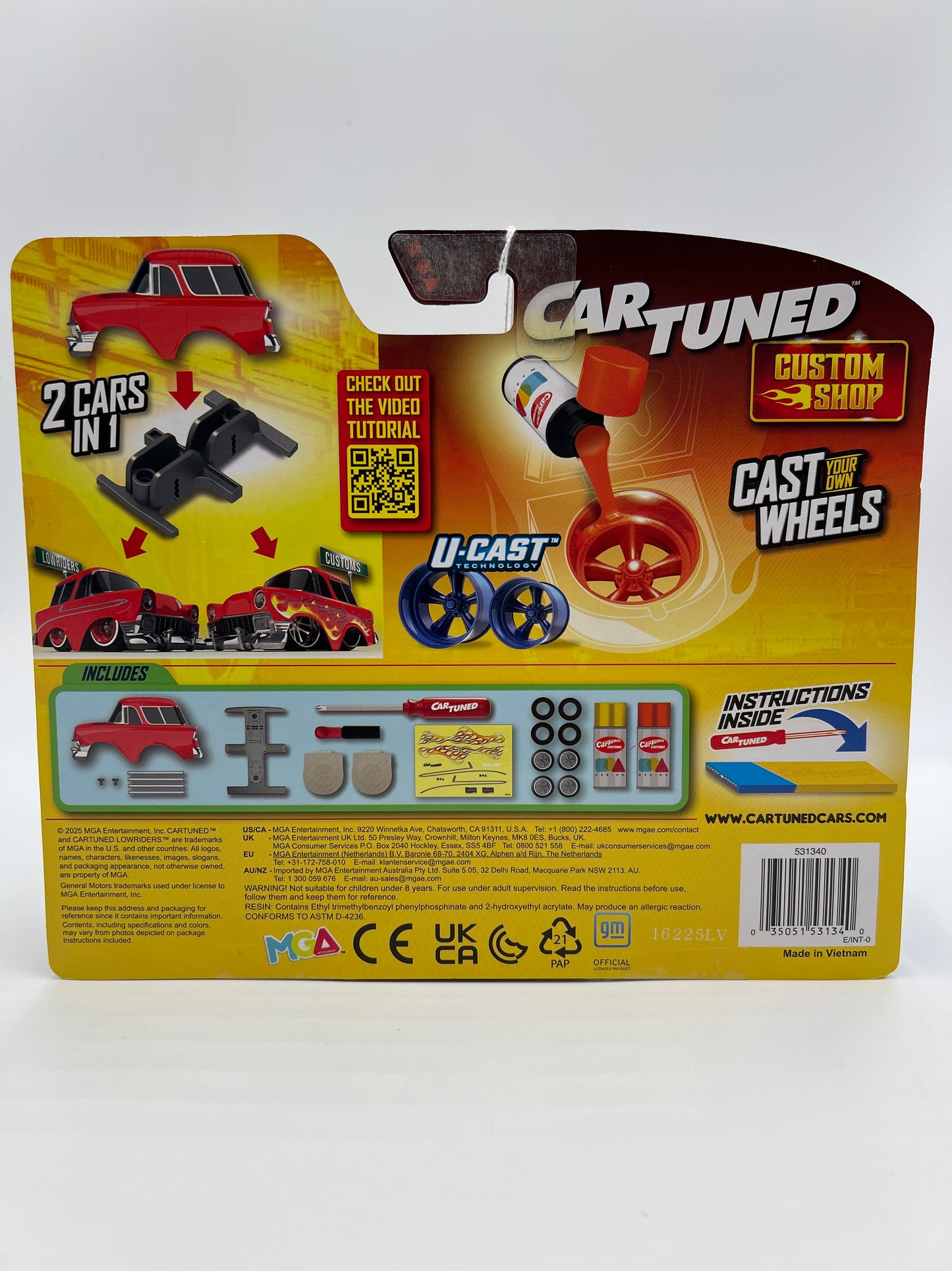 2025 Car Tuned Series 1 Custom Shop Castworks 56 Chevy Nomad Red 181i