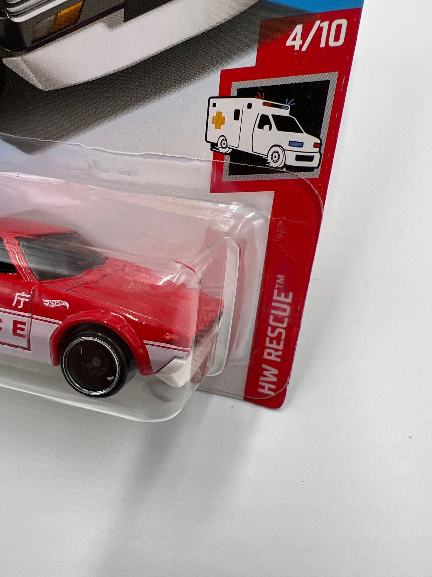 2019 Hot Wheels HW Rescue #160 Nissan Skyline 2000 GT-R Police Red/White 83B