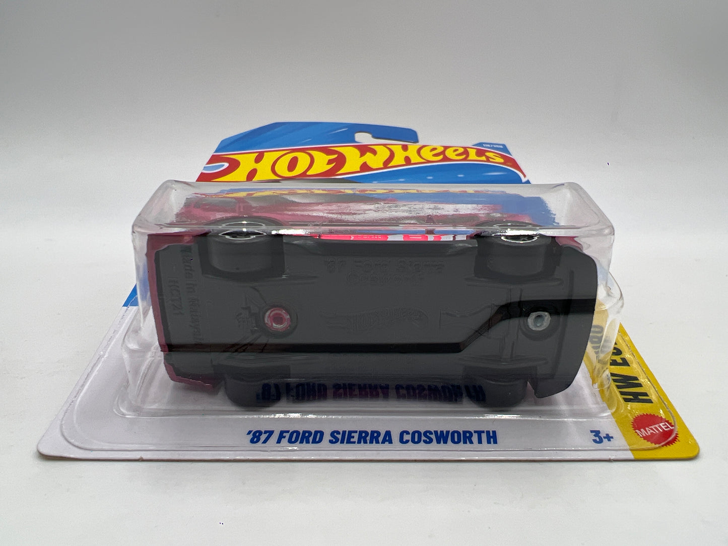 2026 Hot Wheels Super Treasure Hunt #116 87 Ford Sierra Cosworth Pink W/Protector Intl Card 2