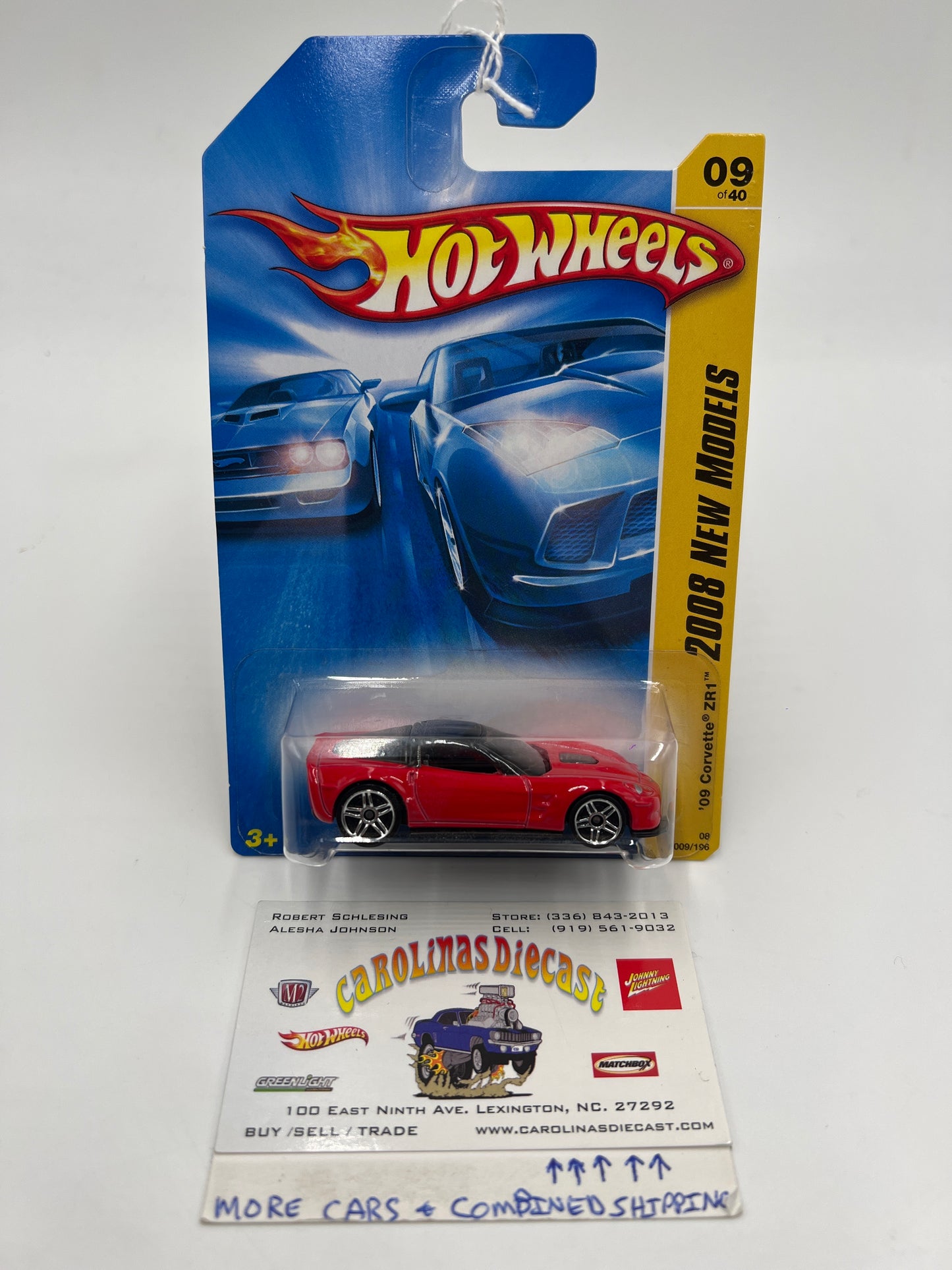 2008 Hot Wheels New Models #9 09 Corvette ZR1 Red 16A