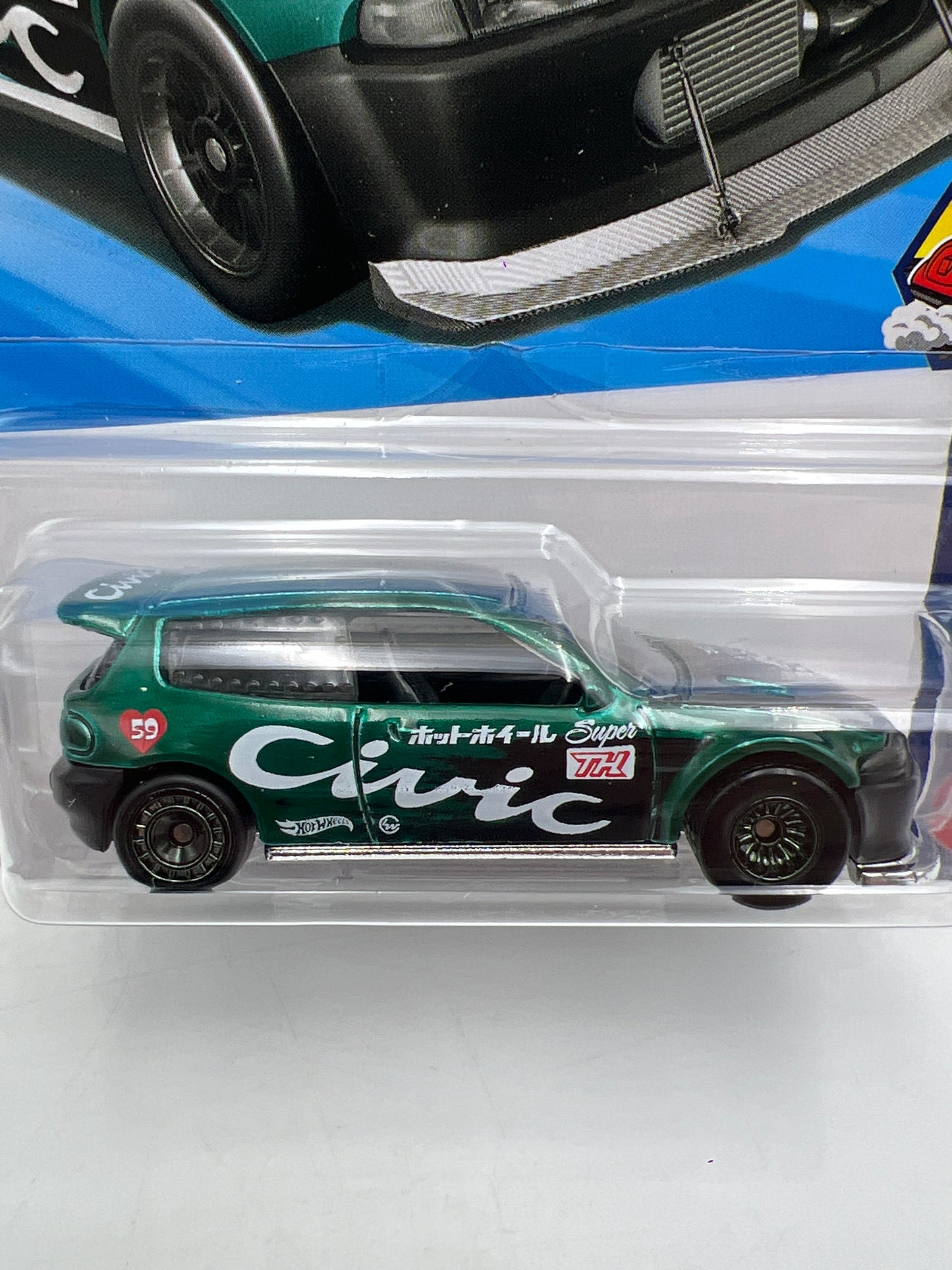 2026 Hot Wheels Super Treasure Hunt #159 Honda Civic Custom Green W/Protector