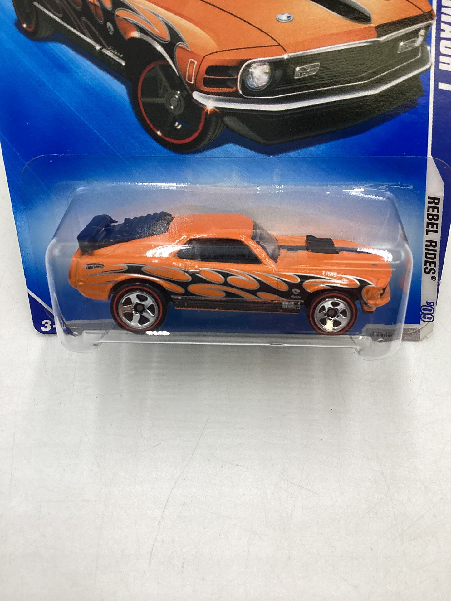 2009 Hot Wheels #144 Mustang Mach 1 Orange Walmart Exclusive 238E