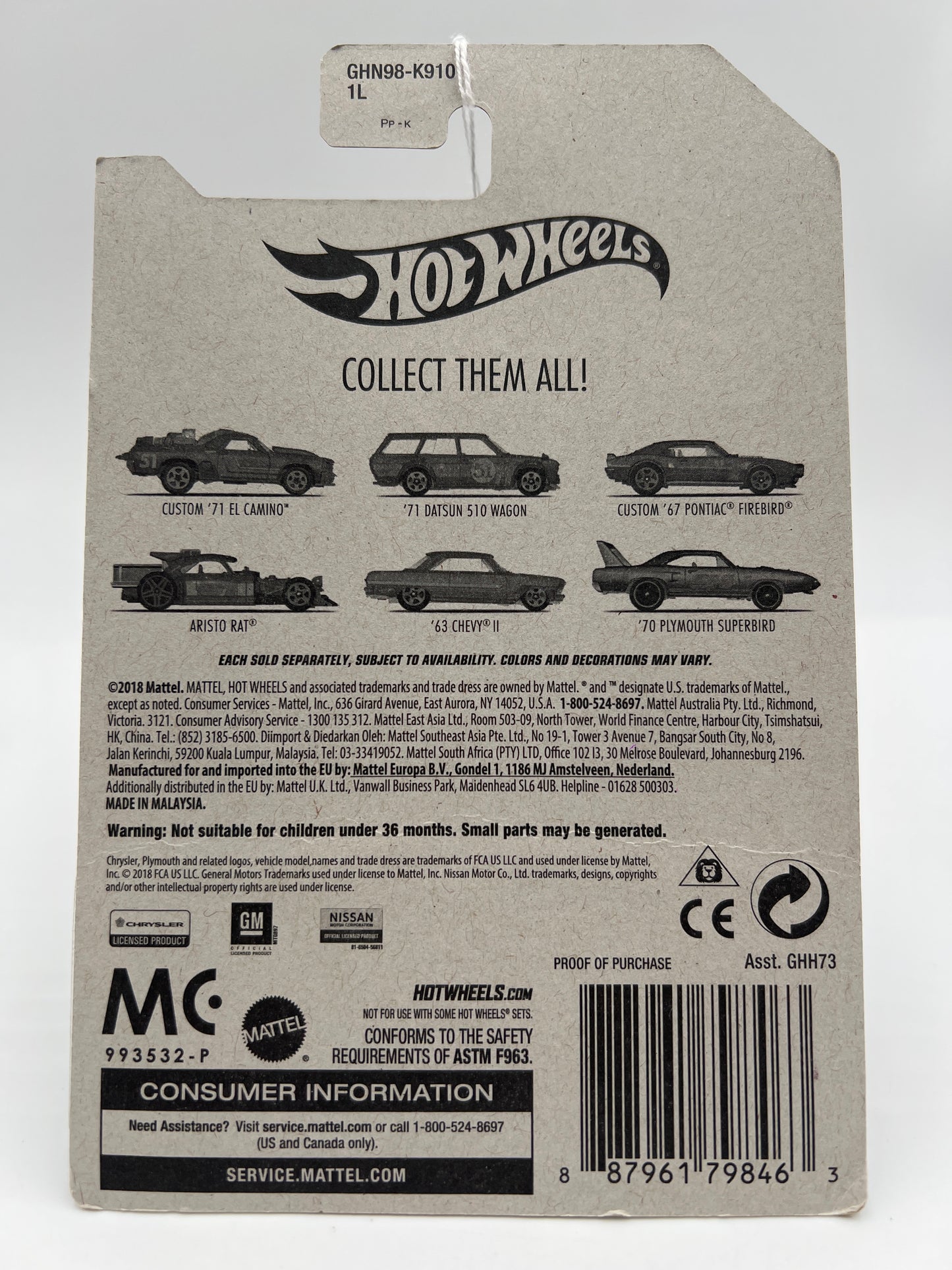 Hot Wheels 51 Anniversary Series Gotta Go Chase Gold