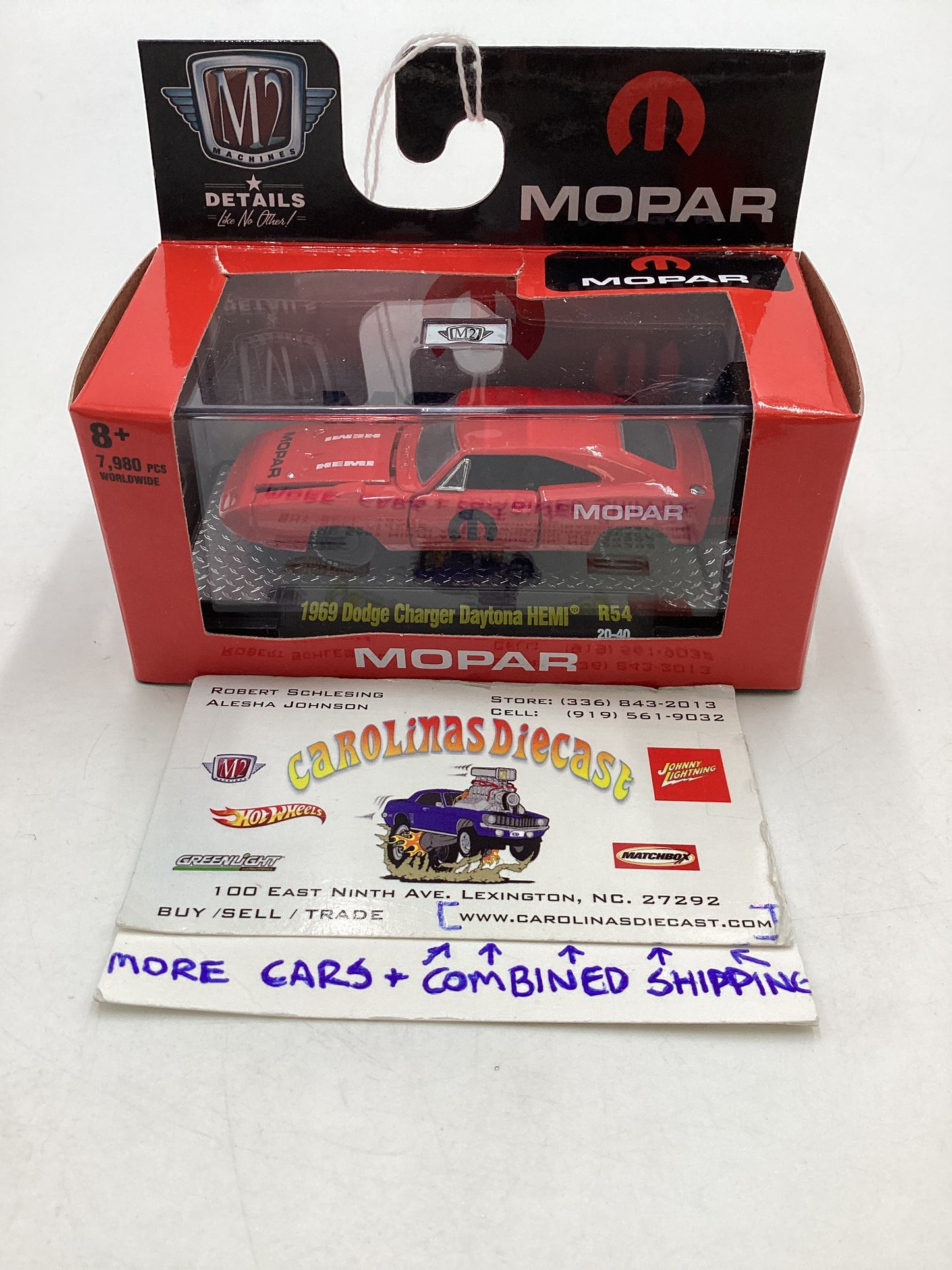 M2 Machines Mopar R54 1969 Dodge Charger Daytona Hemi Red