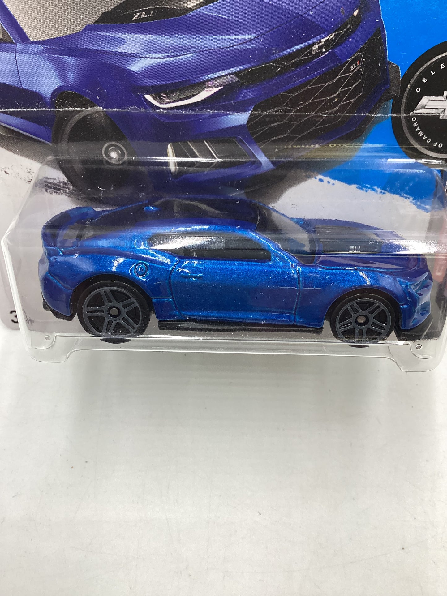 2017 Hot wheels #360 Short Card Blue 2017 Camaro ZL1 9C