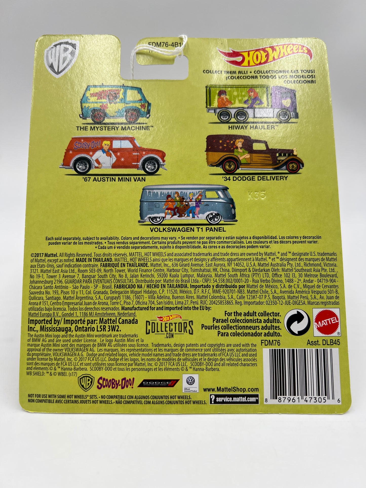 Hot Wheels Pop Culture Premium Scooby-Doo #2 Hiway Hauler 269A
