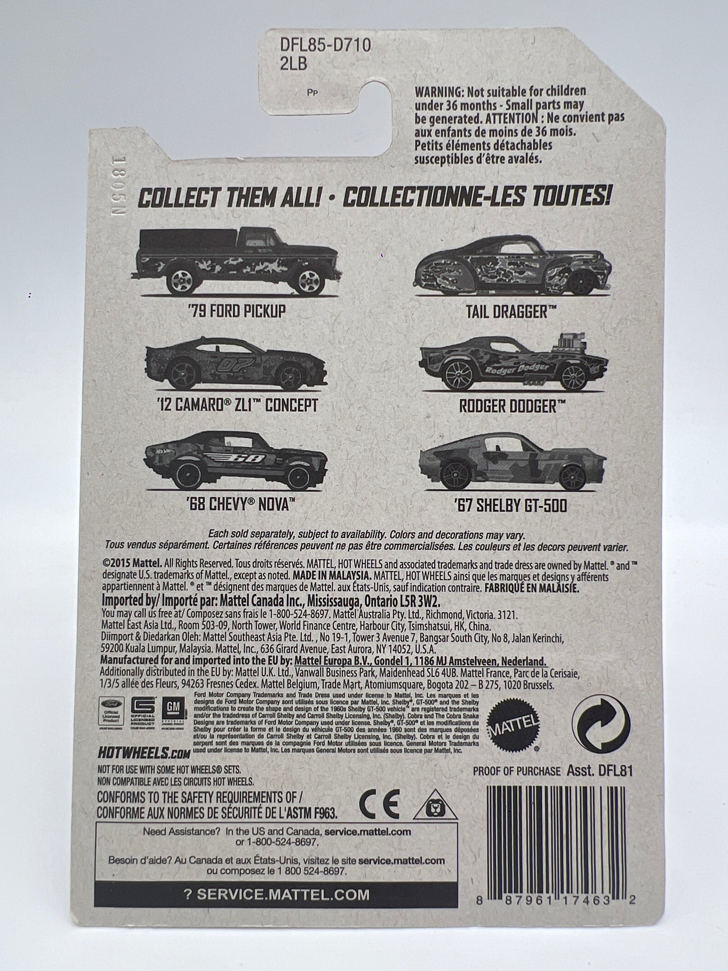 Hot Wheels Camouflage Series #4 68 Chevy Nova Red 161P