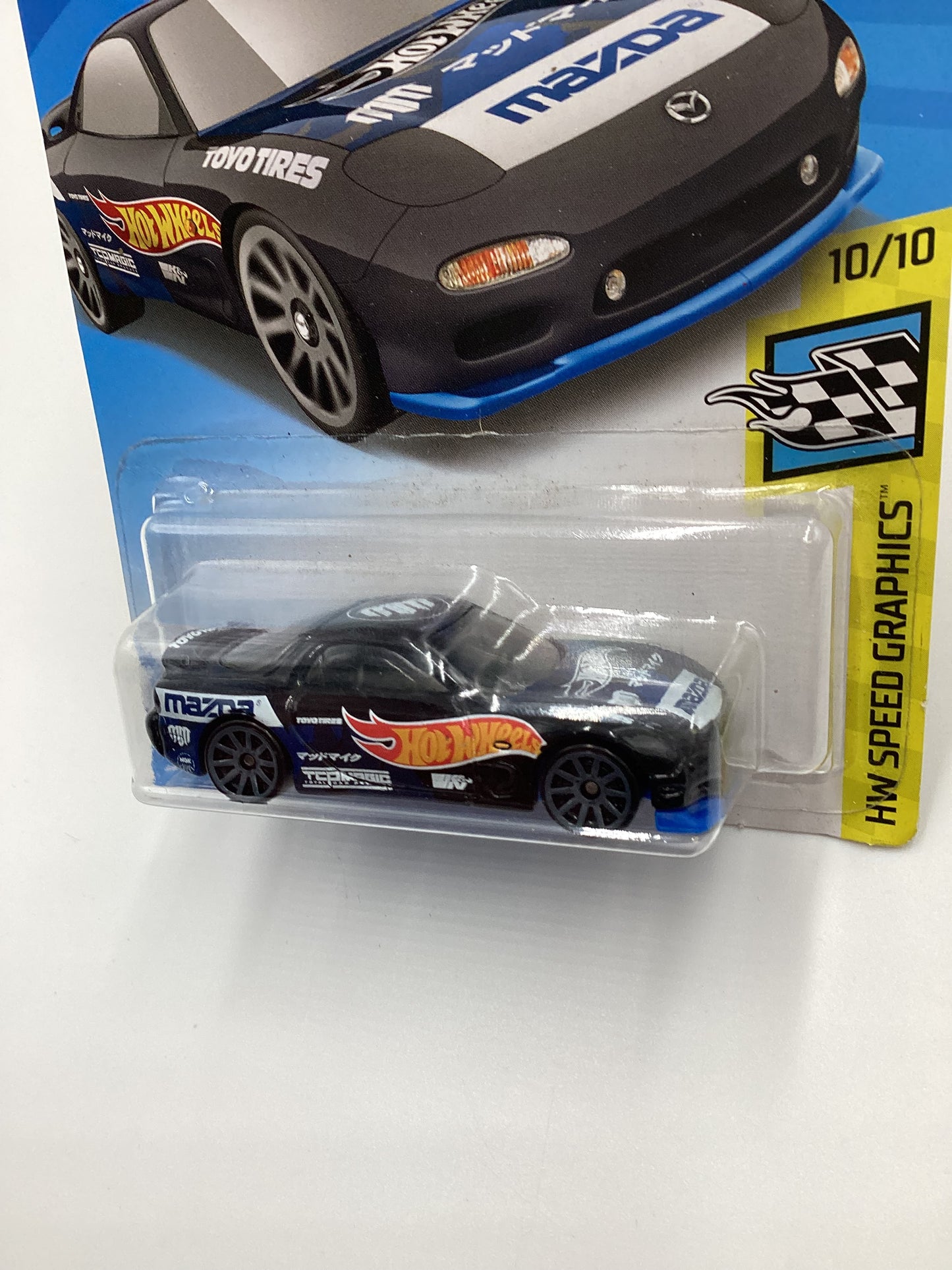 2019 Hot Wheels #27 95 Mazda RX-7 Max Mike Black 87C