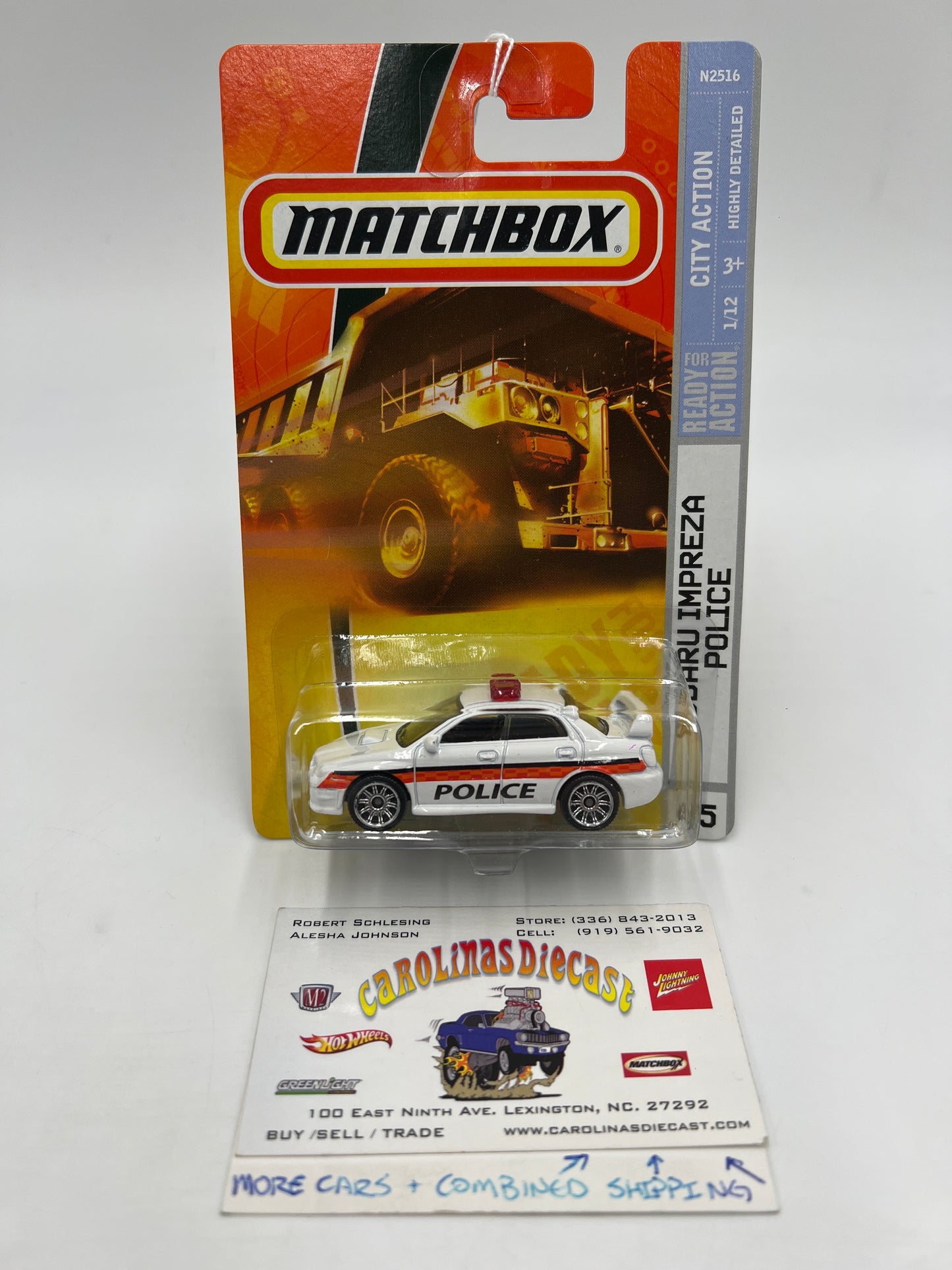 Matchbox City Action #45 Subaru Impreza Police White 216K