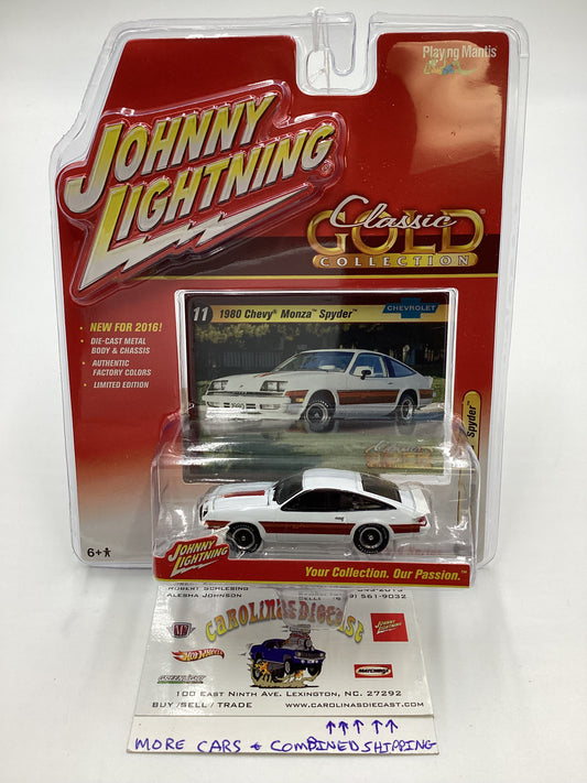 Johnny Lightning Classic Gold #11 Chevrolet 1980 Chevy Monza Spyder White 220A