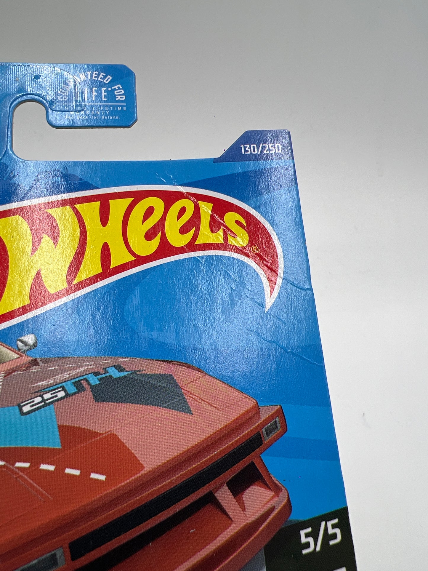 2020 Hot Wheels Super Treasure Hunt #130 Mazda RX-7 Orange W/Protector Card Not Perfect