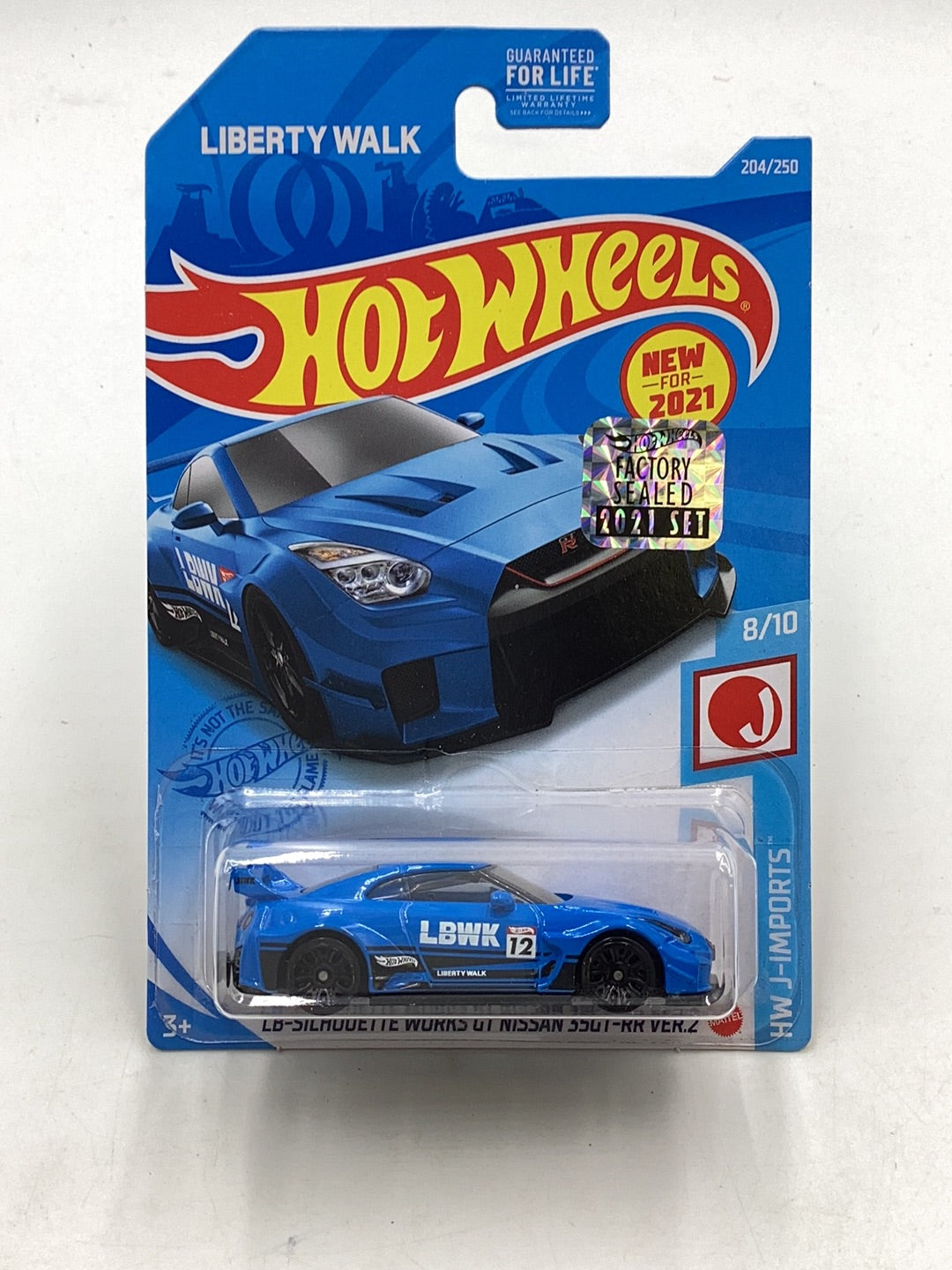 2021 hot wheels #204 LB Silhouette Works GT Nissan 35GT-RR Ver 2 factory sealed with protector